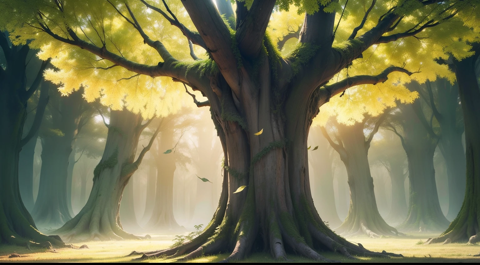 The tree of life is a tall tree,It appears to belong to a hitherto unknown plant species。Its trunk takes on an ancient and solid texture,The whole body emits a faint glow,It was as if there was some mysterious energy inside。The texture on the trunk is intricate,It's like telling an endless story。
Sin embargo,The most striking are the leaves and bark of the Tree of Life。The leaves take on a variety of colors,Each leaf exudes a soft glow,It's like a tiny beain。These leaves appear to trap oxygen in the atmosphere,It is then transformed into a faint and beautiful colored beam,Let the entire canopy be filled with brilliant brilliance。