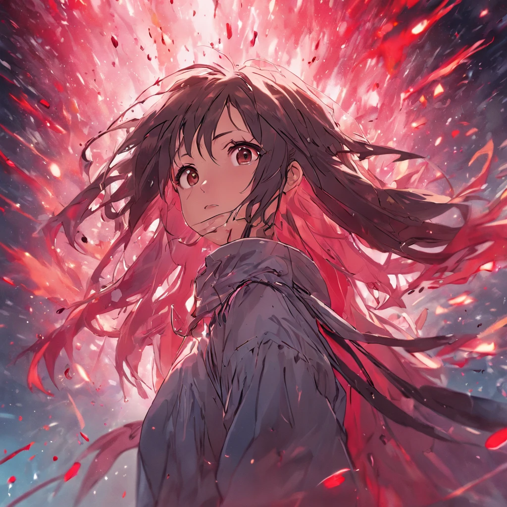 chloe bennet, Beautiful, Photorealistic, fantasy, Long hair, No helmet, blood spatter, violent, A high resolution, insanely details, 4K, Digital SLR, Completely in the frame, reasonable design, Clear lines, High sharpness,Best quality, Very detailed, Masterpiece, movie light effect, 4K