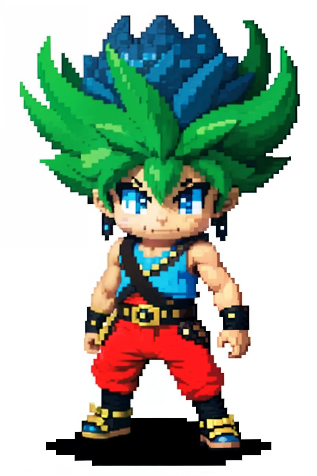鸟山明风格，Flat pixel games《dragon quest》，Game monster design，（Western Dragon：1.4），Full body like，16-bit pixels