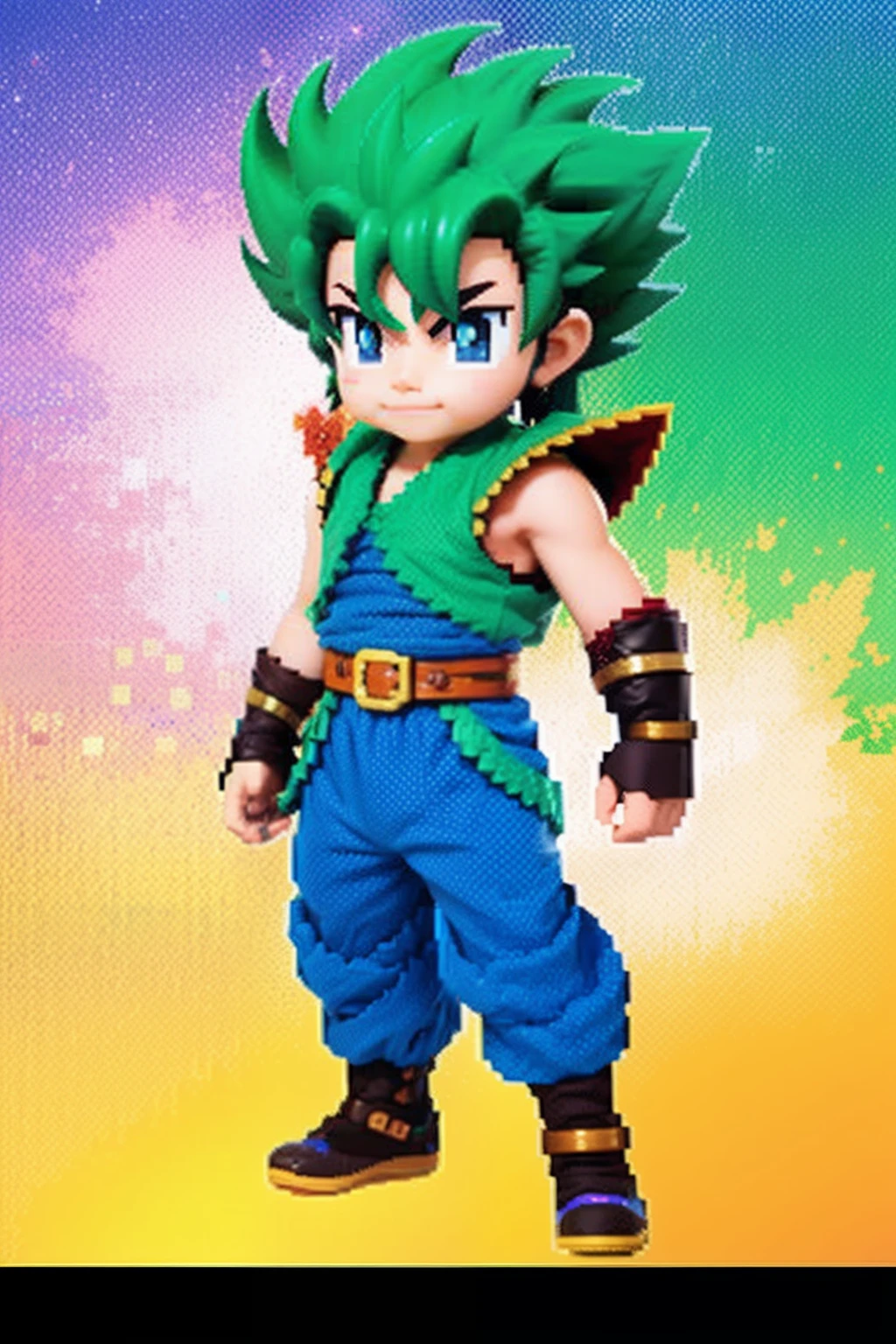 鸟山明风格,Flat pixel games《dragon quest》,Game monster design,(Western Dragon:1.4),Full body like,16-bit pixels