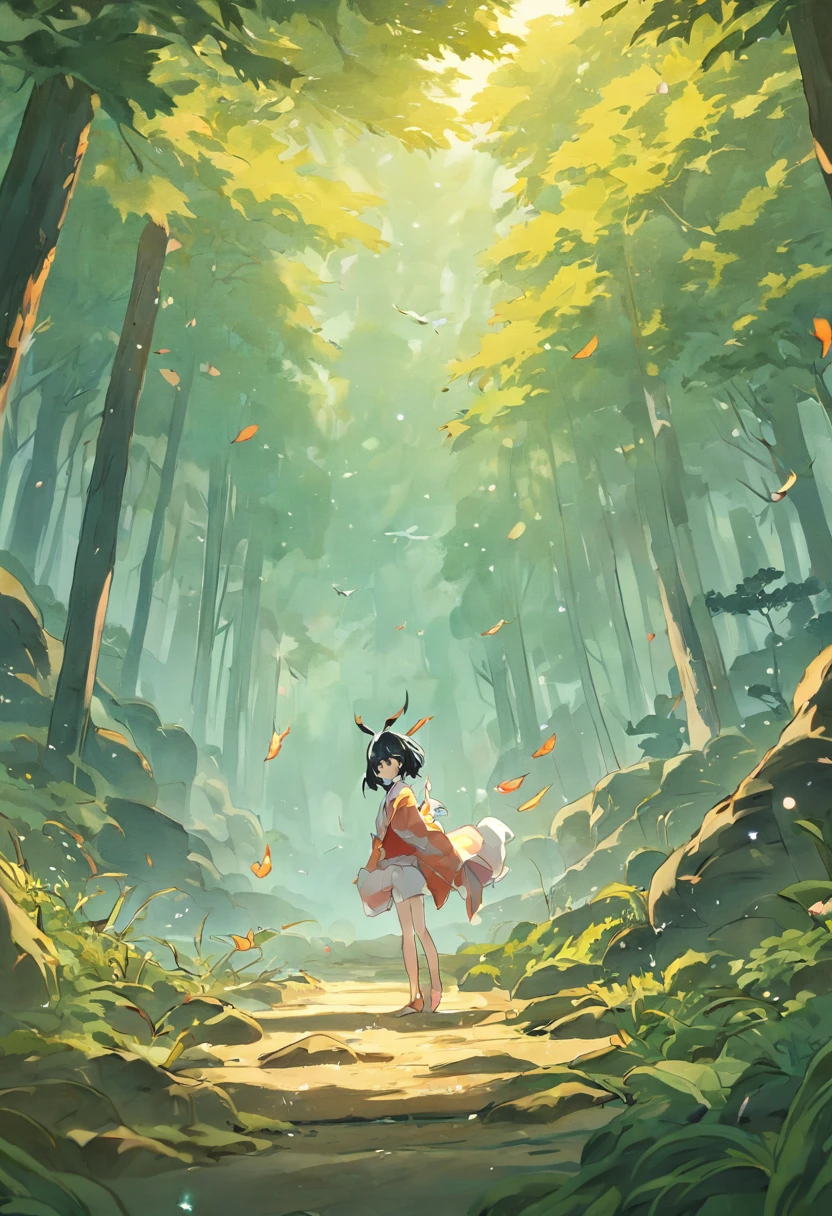 arte conceitual floresta japones, genial, Shodo, kaguya hime, chochin, bonbori