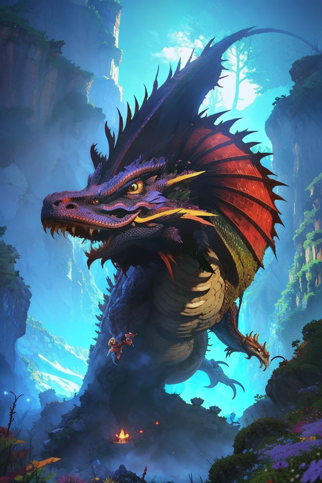 鸟山明风格，Flat pixel games《dragon quest》，Game monster design，（Western Dragon：1.4），Full body like，16-bit pixels