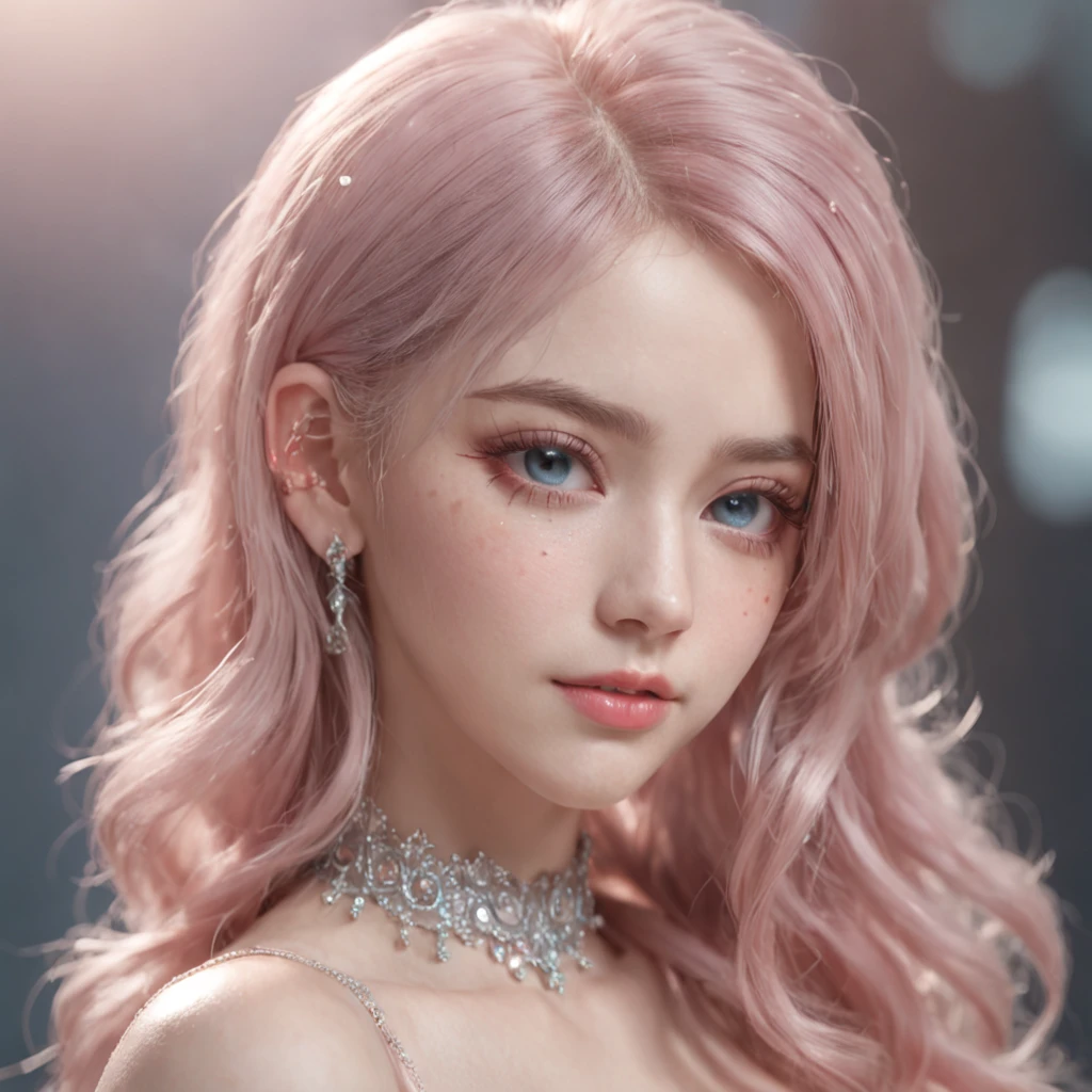 (Best quality:1.3),4K,8K,8K portrait,16 k,(masutepiece:1.2),1girl in,Solo,(Maximalism:1.5),opals,ultra - detailed,absurderes,(Very detailed beautiful face and eyes:1.3), (Beautiful hair in high detail:1.3),Delicate composition, (full bodyesbian:1.5),(full-length figure:1.5), Super cute girl,(Medium hair:1.4),Pink eyes,Light blue eyes,(Pink hair:1.2),(Light blue hair:1.4),(a playboy bunny:1.6),(Jewelry hair accessories:1.3), (jewelry eyes:1.3),(eyeslashes:1.2),(symbol in eyes:1.3),(A high resolution, Twinkle,glitters,Lens flare,light particules,Shining:1.3),(Cute:1.5)