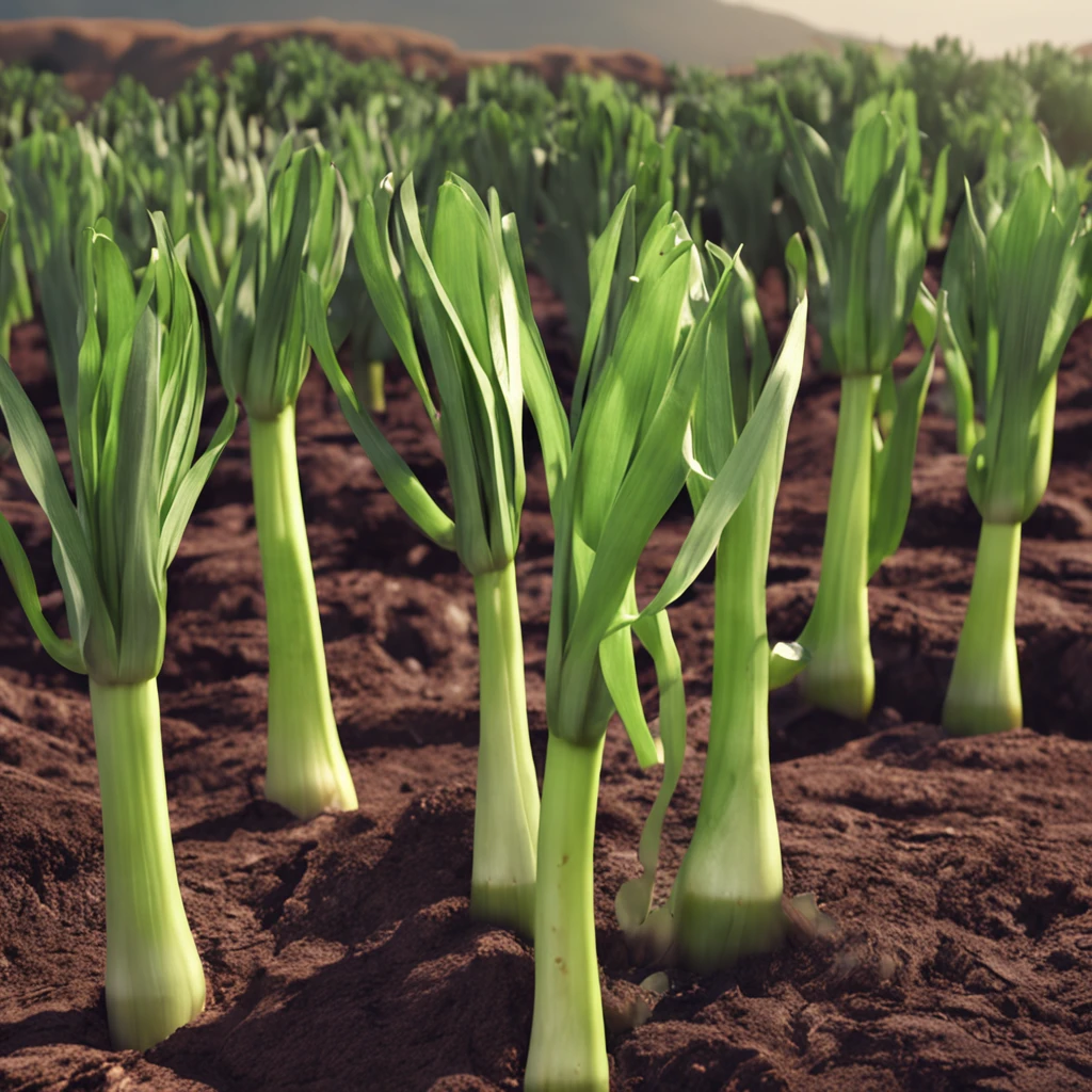 leek plant cute cartoon character