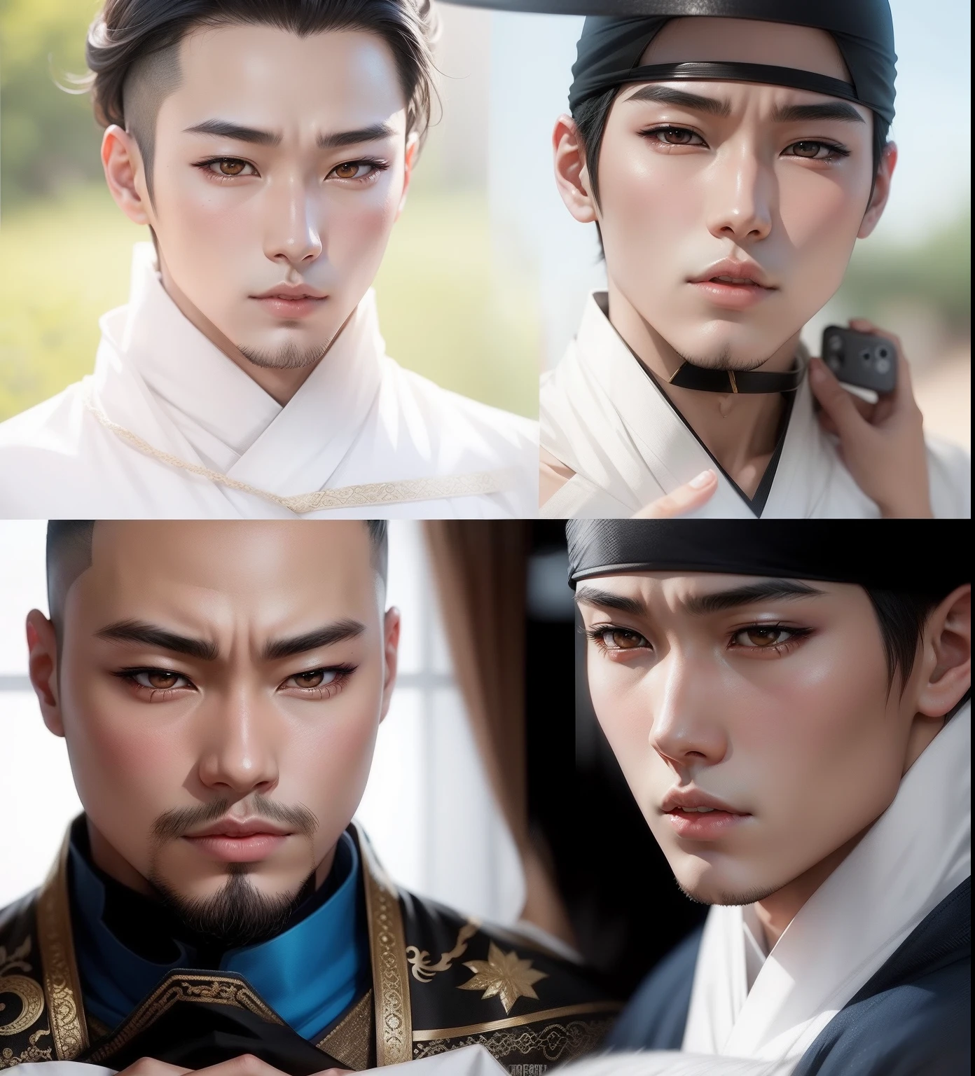 Turn into manhwa K-pop looking Asian, realistic, kawaii style.