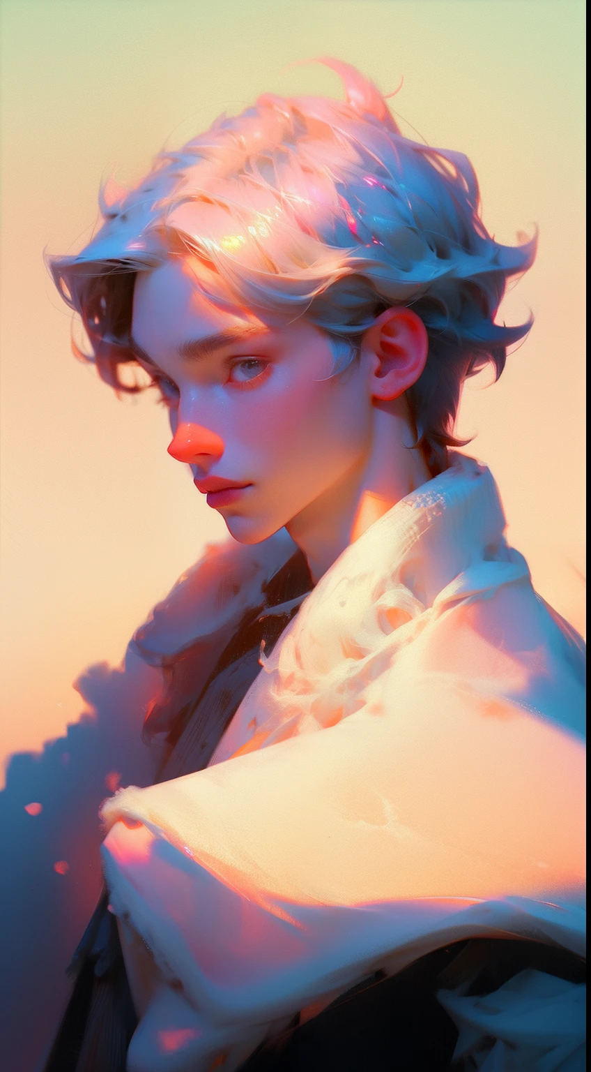 (best quality, masterpiece), 1boy, bishounen, prince of winter