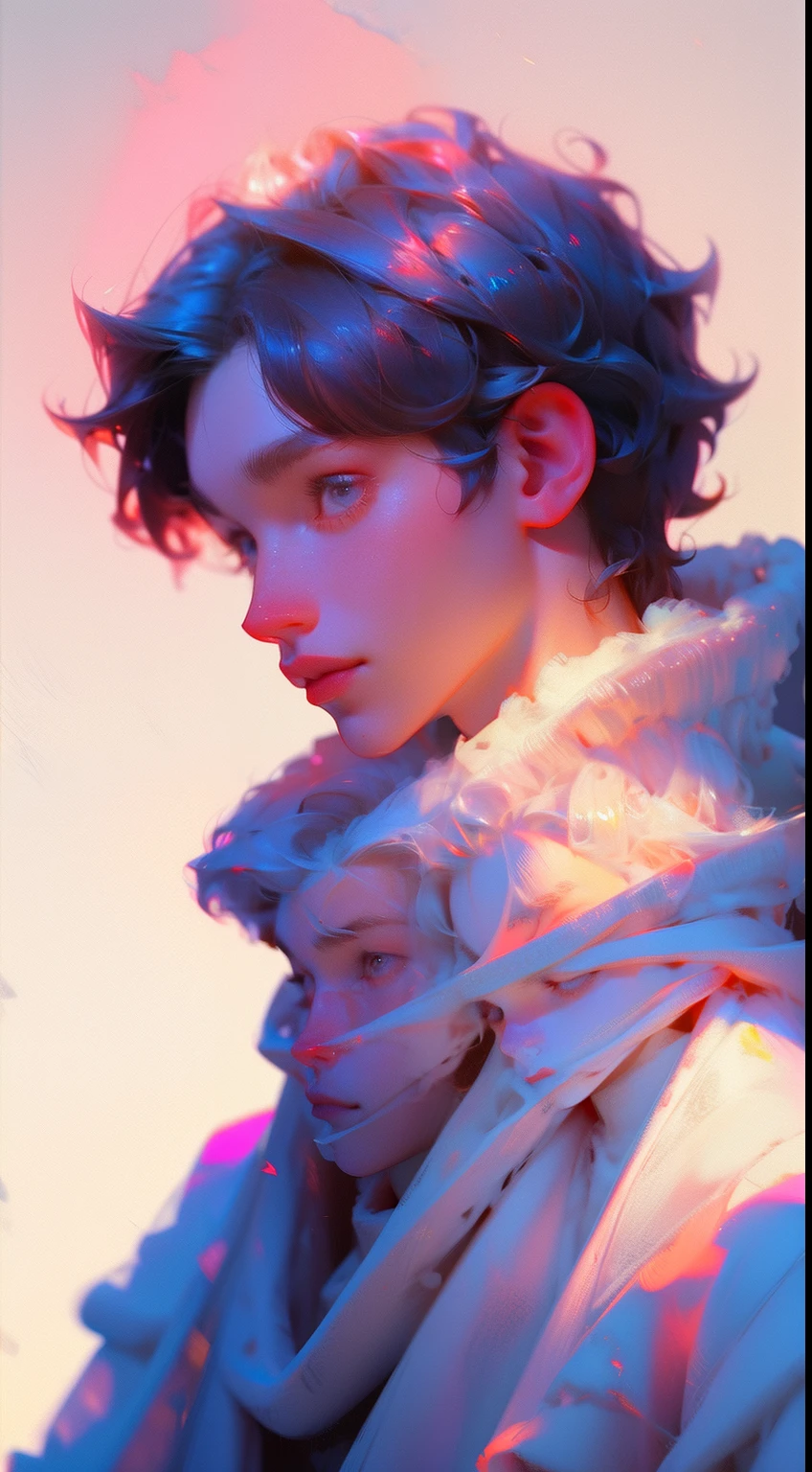 (best quality, masterpiece), 1boy, bishounen, prince of winter