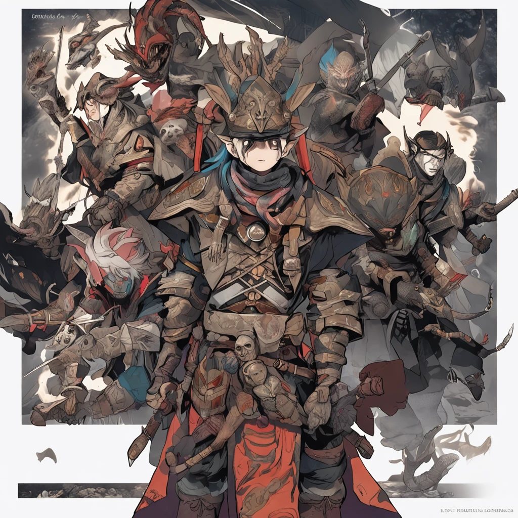 Best quality, Masterpiece, 超高分辨率, (photograph realistic:1.4), surrealism, Dream-like,fusionart, Goblin Squad,thief,warriors,shaman,archers, darkness control