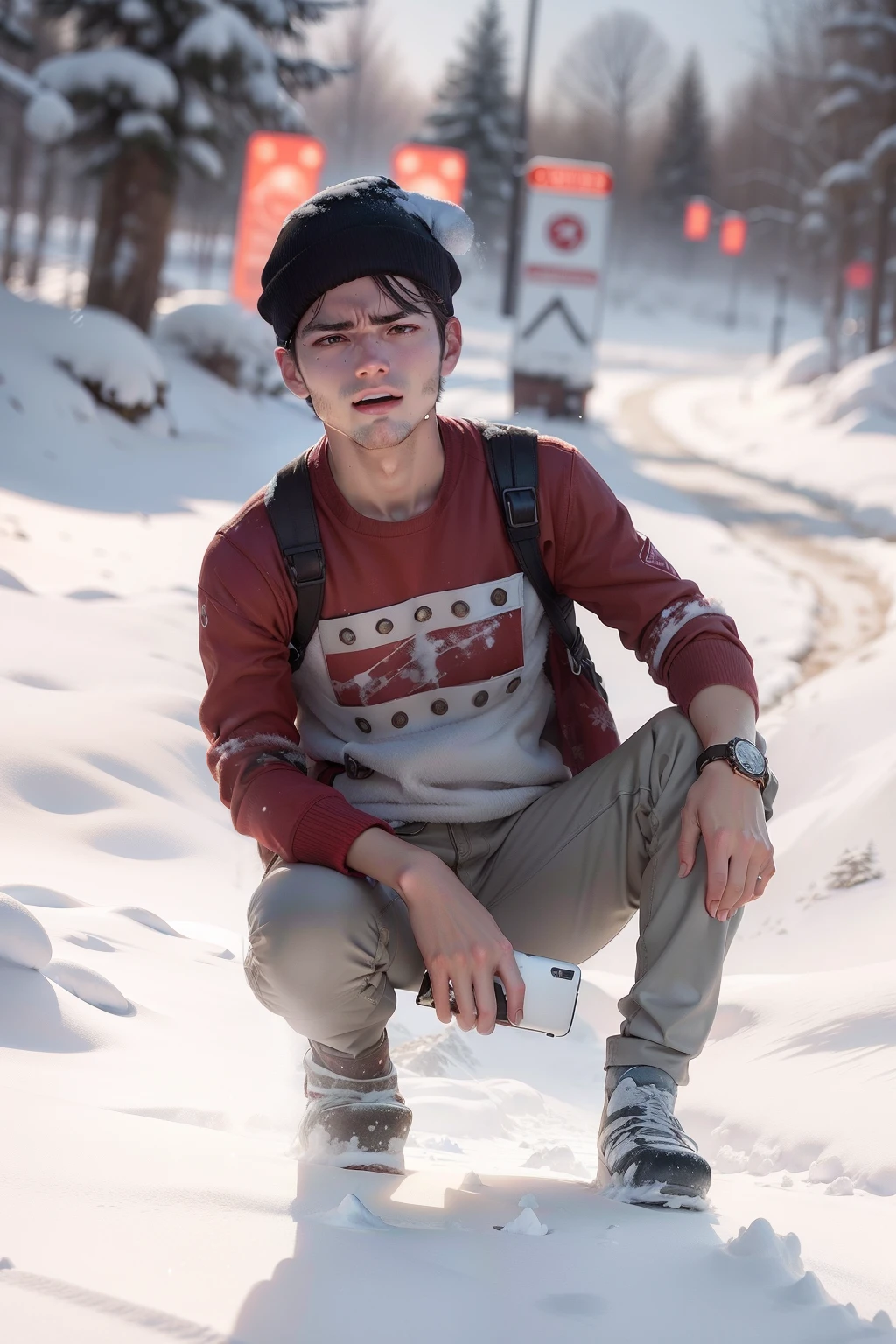 snow fall realastic face