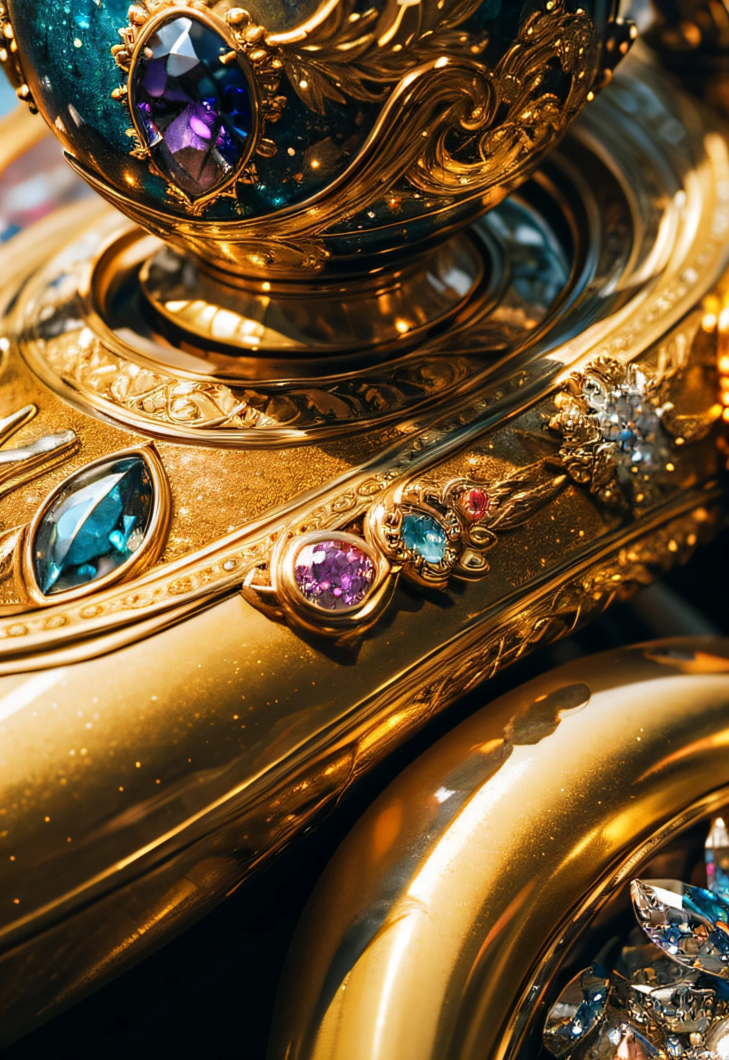 ​masterpiece、top-quality、top-quality、(Close up photo of glittering jewels in artistic vessel)、ighly detailed、colourfull、highestdetailed