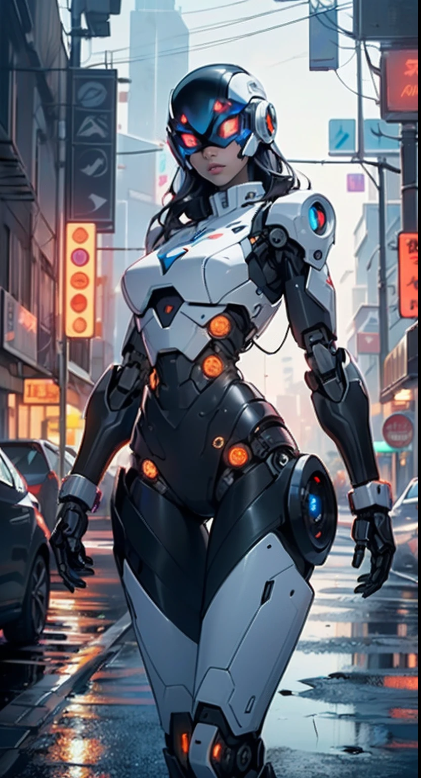 (((girl robot))),assaultron, itrobo2022, 1girl,robot,humanoid robot,robot joints,joints,black robot helmet,black armor,head-mounted display,humanoid robot,white robot joints,one-eyed,white joints,no humans,((black armor)),wide hips,curvy,mechanical arms,crotch plate,science fiction,post-apocalypse,outside,large breasts:1.4,
reelmech,cyborg girl,(cyborg girl:1.5),
android,((mechanical robot girl)),
(((doll))),((((black skin,doll joints:1.5,mechanical hands:1.5,black armored dress,tesla coils,mechanical doll:1.5,Body of a machine,black metallic skin,ball joint,no facial features,cyborg:1.5,robotic parts,robot)))),(((lustrous skin:1.5,plastic glitter skin,exaggerated shiny skin,illuminated skin))),(Mechanical joints: 1.4,Mechanical limbs),
lot of rgb,(spider lower abdomen),
(((nsfw))),
motorcycle black helmet,(wearing head-mounted display that is chunky and hi-tech with neon lights:1.2),corporate logos,complete black helmet,no face,black body,black skin,black robotic body,((((technological face mask,Cybernetic_Jawless, black mask)))),
(dynamic pose:1.0),solo focus,embarrassed,(centered,scale to fit dimensions,Rule of thirds),
cyberpunk city by the ocean at night, with bright neon signs and dark stormy clouds and puddles,
High resolution, sharp focus, (ultra detailed, extremely detailed), (photorealistic artwork:1.37), 8k wallpaper,((synthwave background theme)),((vibrant colors)),(intricate),masterpiece,(best quality),