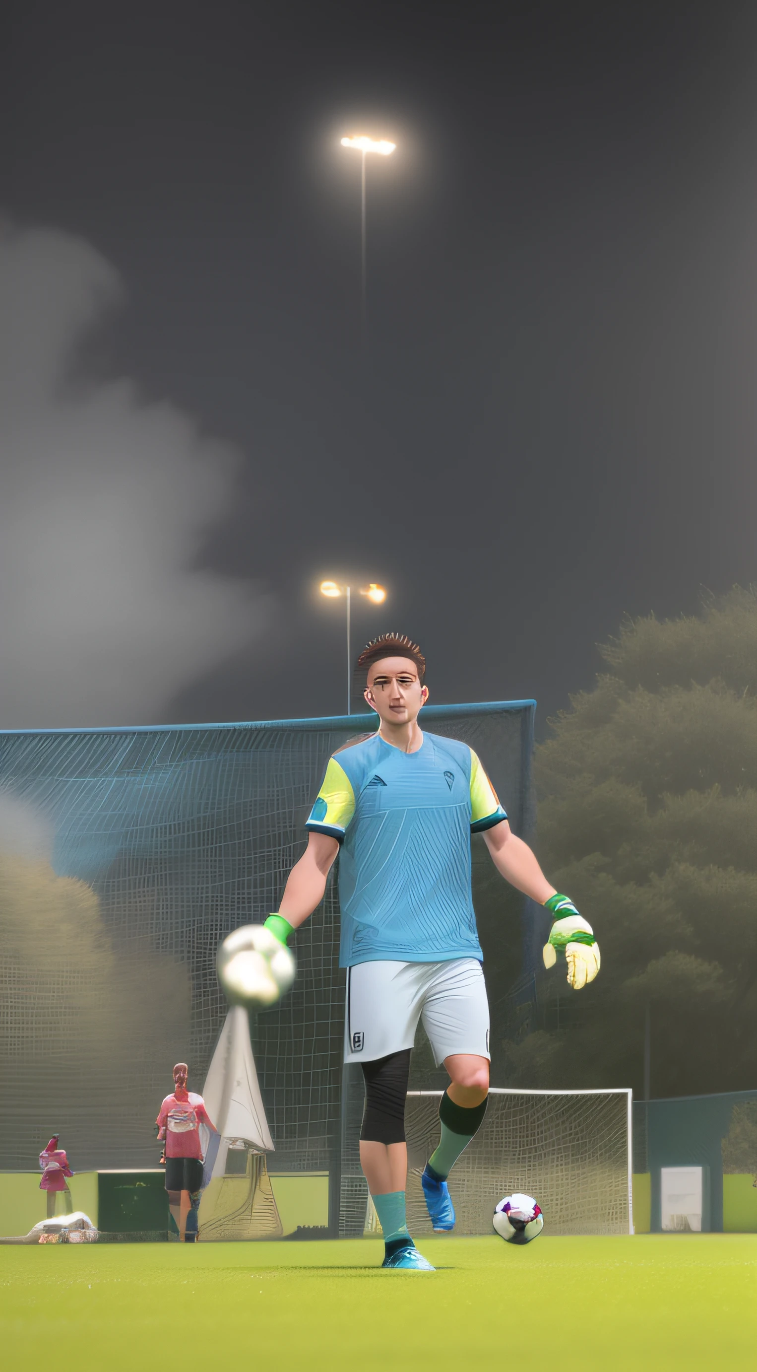 there is a man standing on a soccer field holding a soccer ball, taken with canon 8 0 d, taken with sony alpha 9, playing soccer, shot on nikon z9, captured on canon eos r 6, captured with sony a3 camera, taken with canon eos 5 d mark iv, shot on sony a 7, action shot, shot with sony alpha