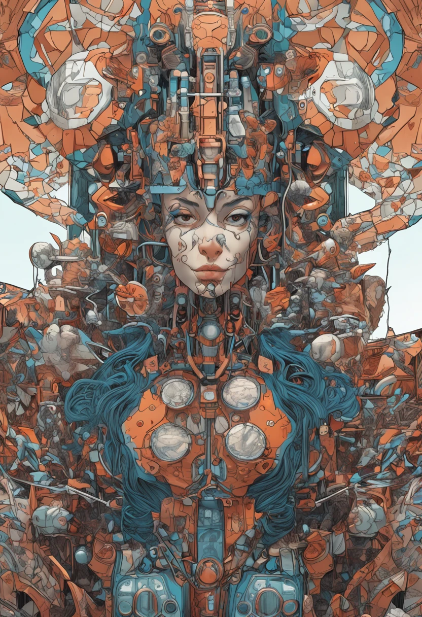 Gal Gadot, wires cybernetic implants, in the style of adrian ghenie esao andrews jenny saville, surrealism dark art by james jean takato yamamoto and blii sienkiewicz, trending on artstation, sharp focus, studio photo, intricate details, highly detailed, by greg rutkowski, intricate face details, TM Ninja, TM Samurai, poster style, icons, vibrant colors, vector style, digital art, 4K, intricate details, mesmerizing, professionally made, beautiful vector illustration, 12K resolution, 3D, all characters in detailed full body, highly detailed, vibrant, ultra high quality, Hyperrealism, Photorealism, octane render]