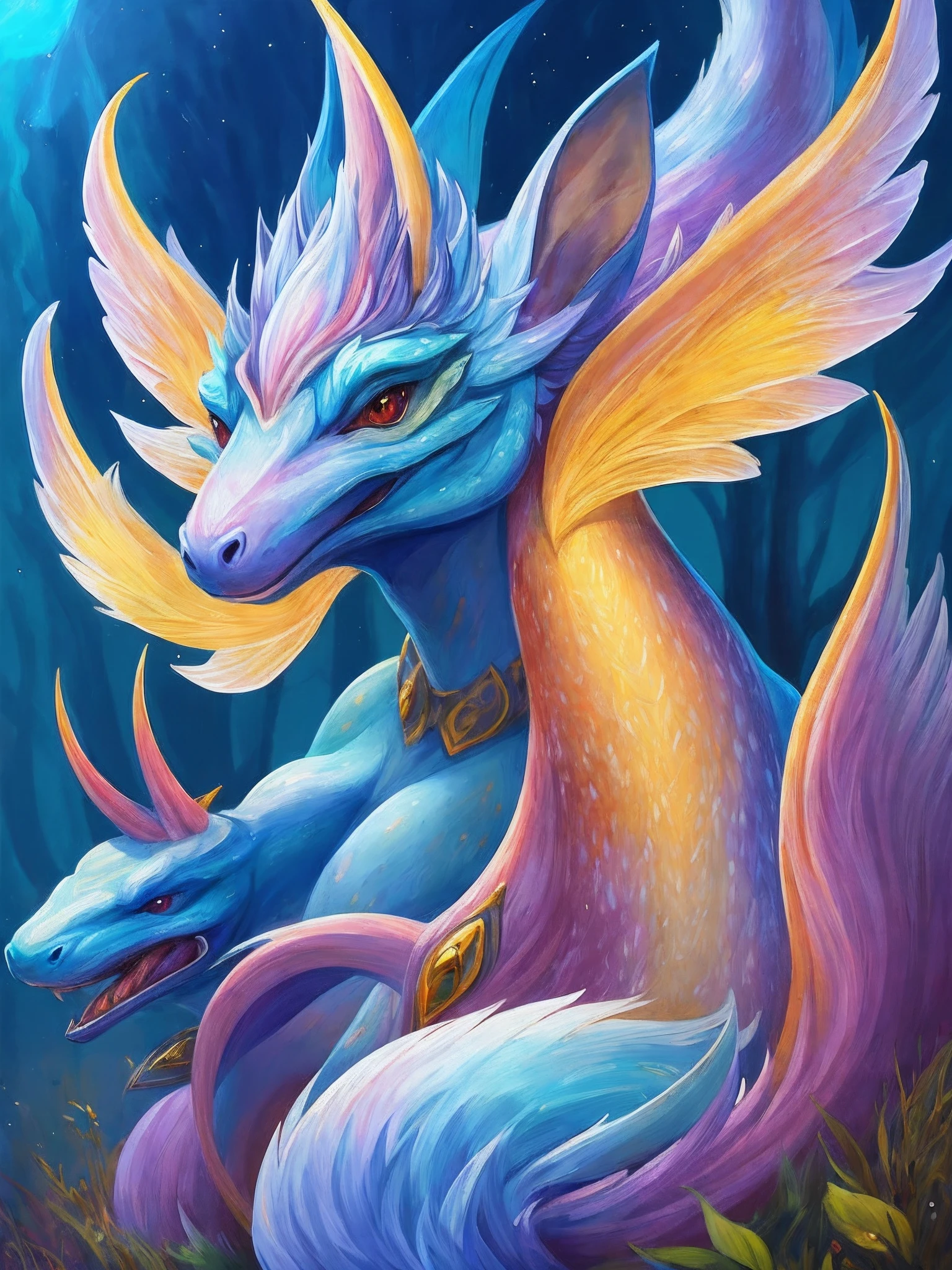Pintura de uma raposa com cabelos vermelhos sentada na grama,ethereal fox,Raposa de quatro Caudas,Raposa raposa de quatro caudas,arte detalhada onmyoji,quatro caudas,a beautiful artwork illustration,Mythological creatures,raposa,bela arte digital,exquisite digital illustration,Mizutsune , Inspired by the mythical creature Wildnet,Arte digital no Pixiv,luzes fortes,alto contraste,tema de filme de terror,atmosfera escura,Estrutura corporal completa e chamas ao seu redor pois ela controla este elemento