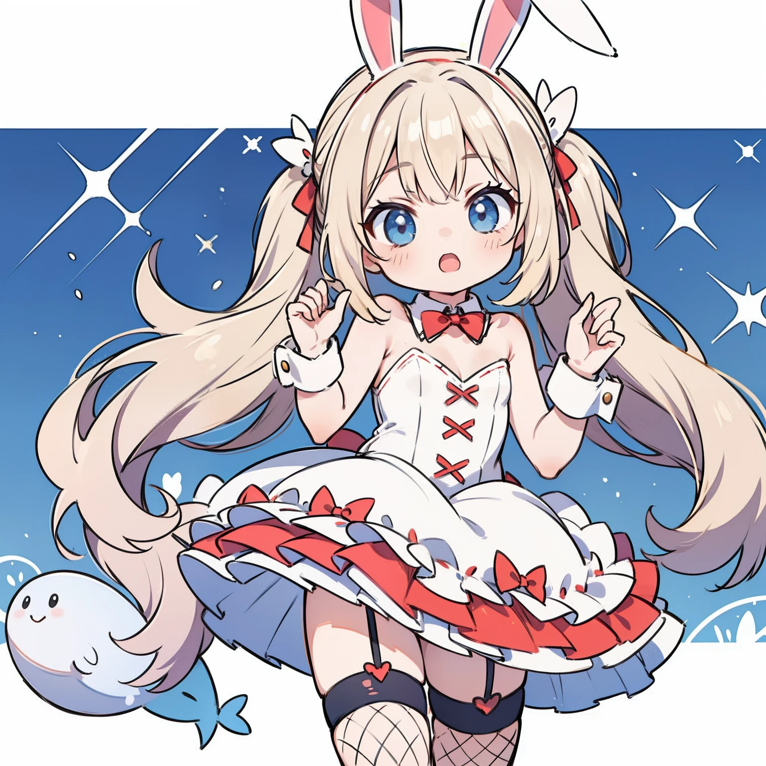 Young loli in a playboy bunny outfit and fishnets