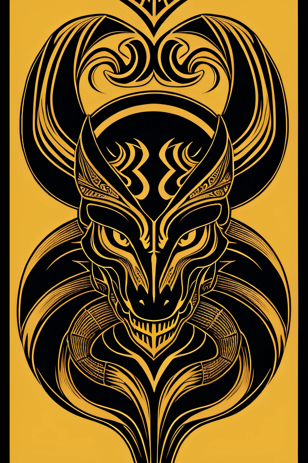 poster for、Artistic tribal scorpion、Mexican decoration、syrup、Vector Flat:1.2、gold、brack、​masterpiece、超A high resolution、hightquality。