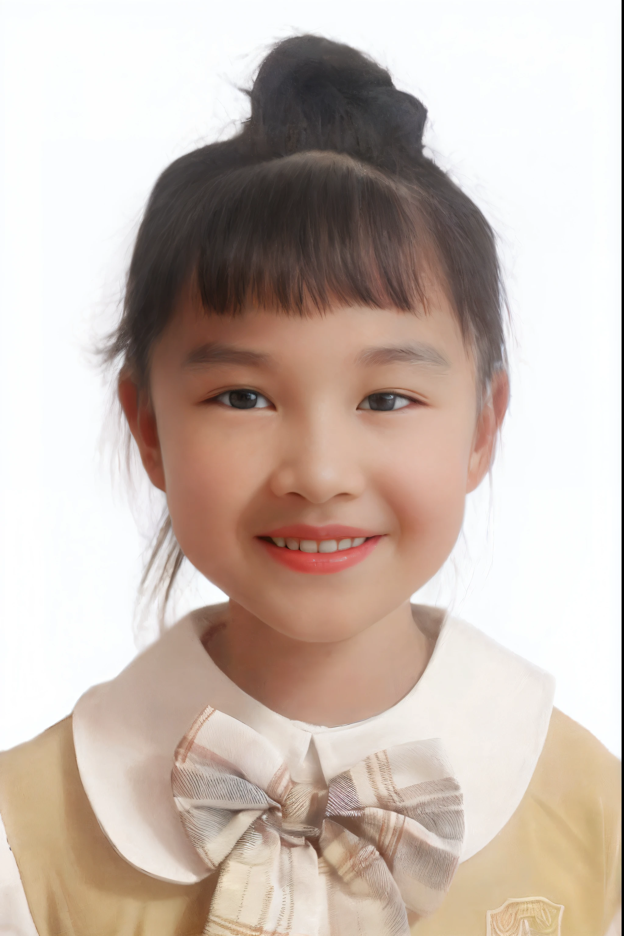 There is a young girl wearing a blue dress and a pink tie, jaeyeon nam, Korean girl, young lovely Korean faces, Yun Ling, young girl, Young Asian girl, jinyiwei, two pigtails hairstyle, park jimin, Handsome girl, xue han, Kwak Ji-young, seifuku, Twin tail hairstyle, braid hairstyle
