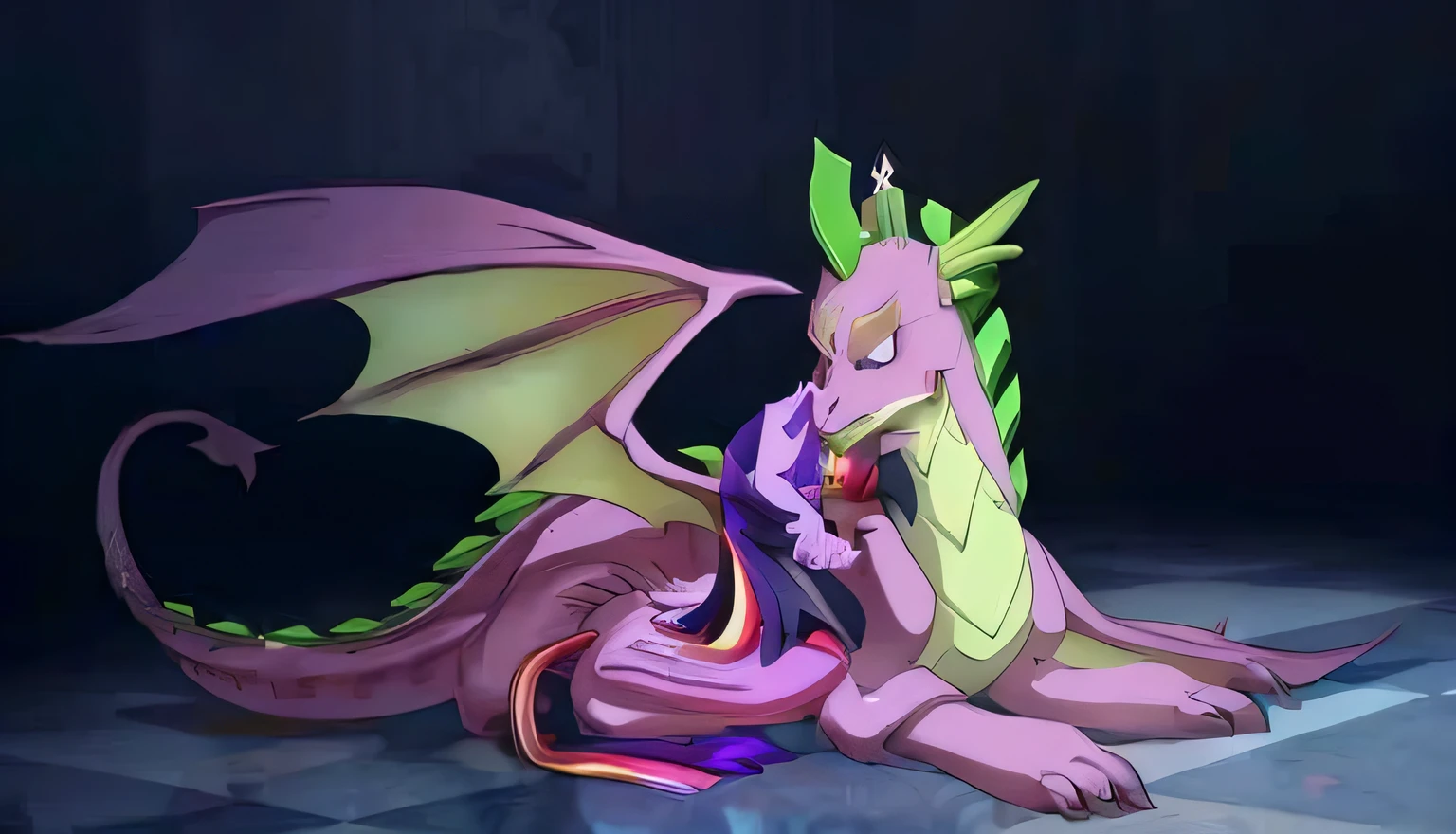 anime big breast, A dragon with a crown on its head sits on the floor, dragon kiss, soft delicate draconic features, dragon vore art, discord pfp, dragon vore, but as an anthropomorphic dragon, as an anthropomorphic dragon, soft draconic features, Dragon in the background, Discord taken from life, but as a dragon