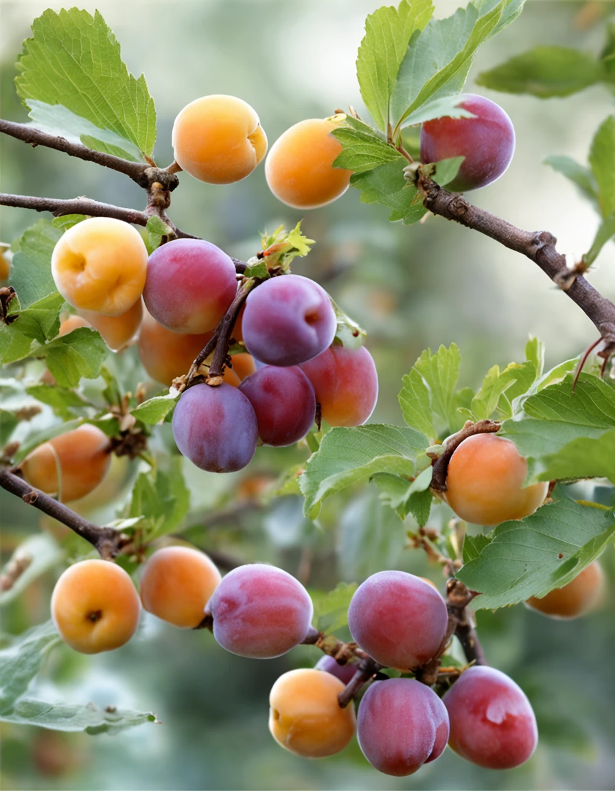 Wild plum wine:
1 glass of apricot wine
some ripe apricots
1 branch of wildflowers