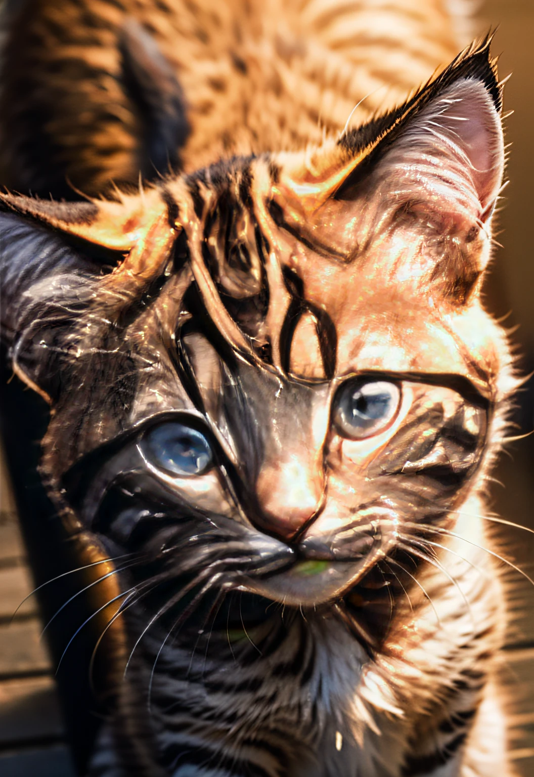 masterpiece、top-quality、top-quality、(Close up photo of a beautiful and cute kitten)、ighly detailed、colourfull、highestdetailed