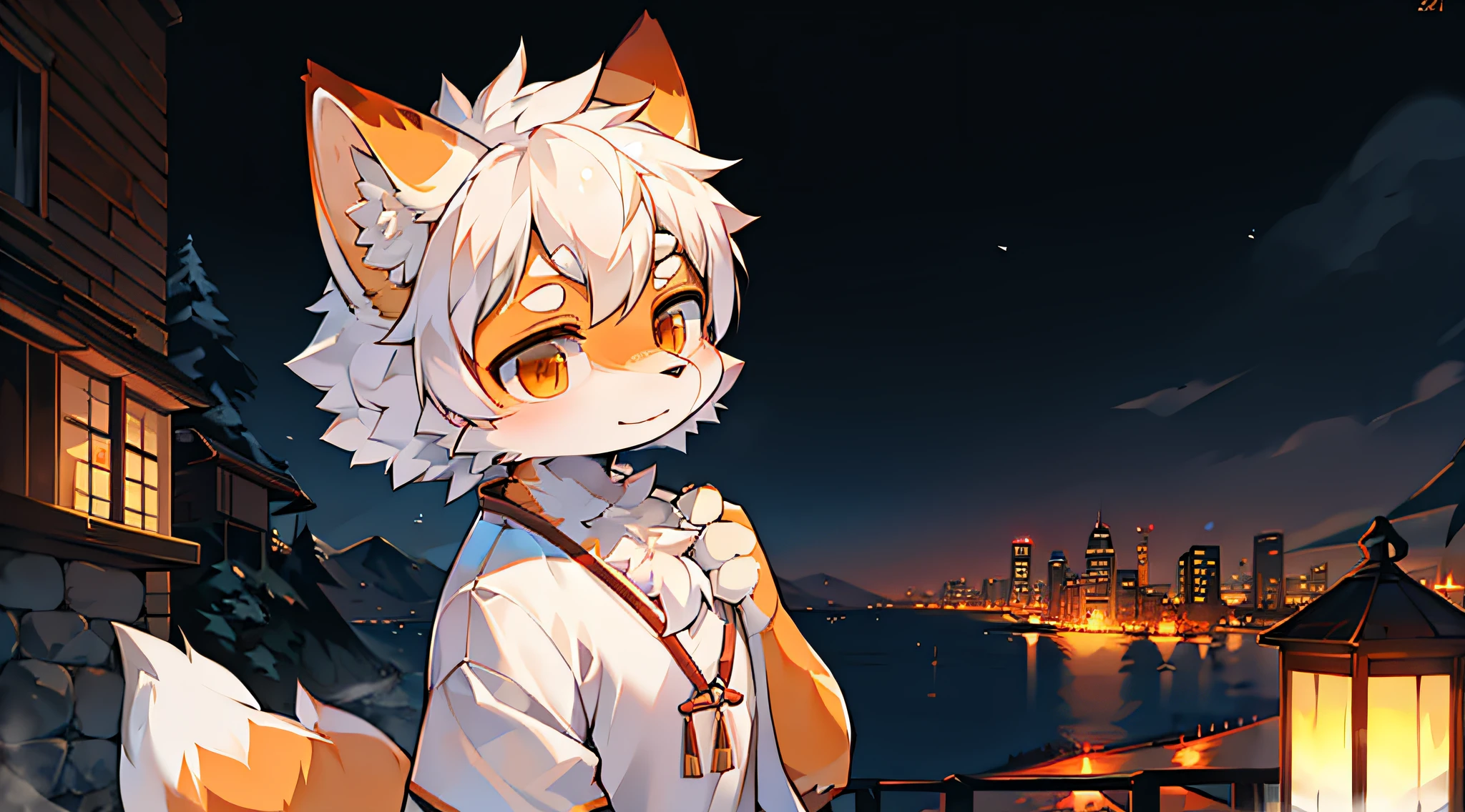 A curious male fennec fox cub is on the apartment of a night city. It has white fur, a thick tail, and a pair of furry big ears. His eyes were filled with curiosity, and the fennec fox cub had an excited and eager expression, aoeu,aoeu,aoeu,aoeu,aoeu,aoeu,aoeu,aoeu,aoeu,aoeu,aoeu,aoeu,aoeu,aoeu,aoeu,aoeu,aoeu,aoeu,aoeu,aoeu,aoeu,aoeu,aoeu,aoeu,aoeu. White background, standing up, wearing black mini shorts only, showing his ass