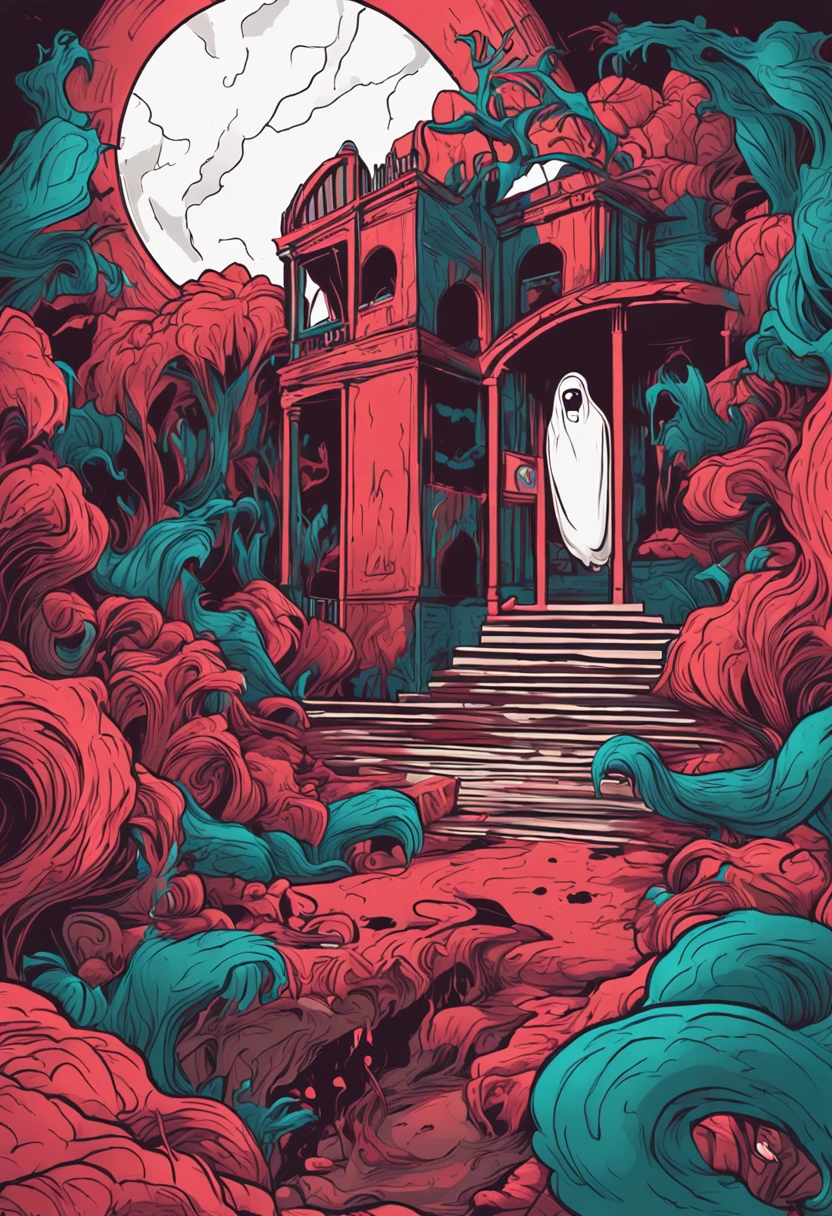 A shampoo in hell,Scary supernatural background,ghost,Realiy,Realisticstyle