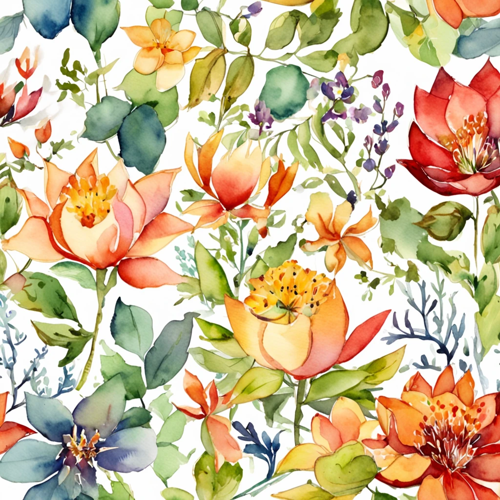 laurels,Hexagonal elements,Yunnan elements,the watercolor style,kawa