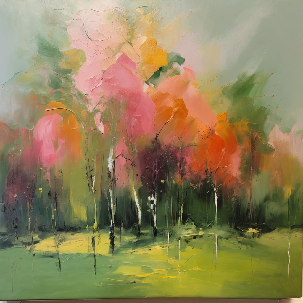 towering trees, peaches and plums,Green meadow,detail-rich,Tender green,The foliage is luxuriant,ambient lights,Fine composition