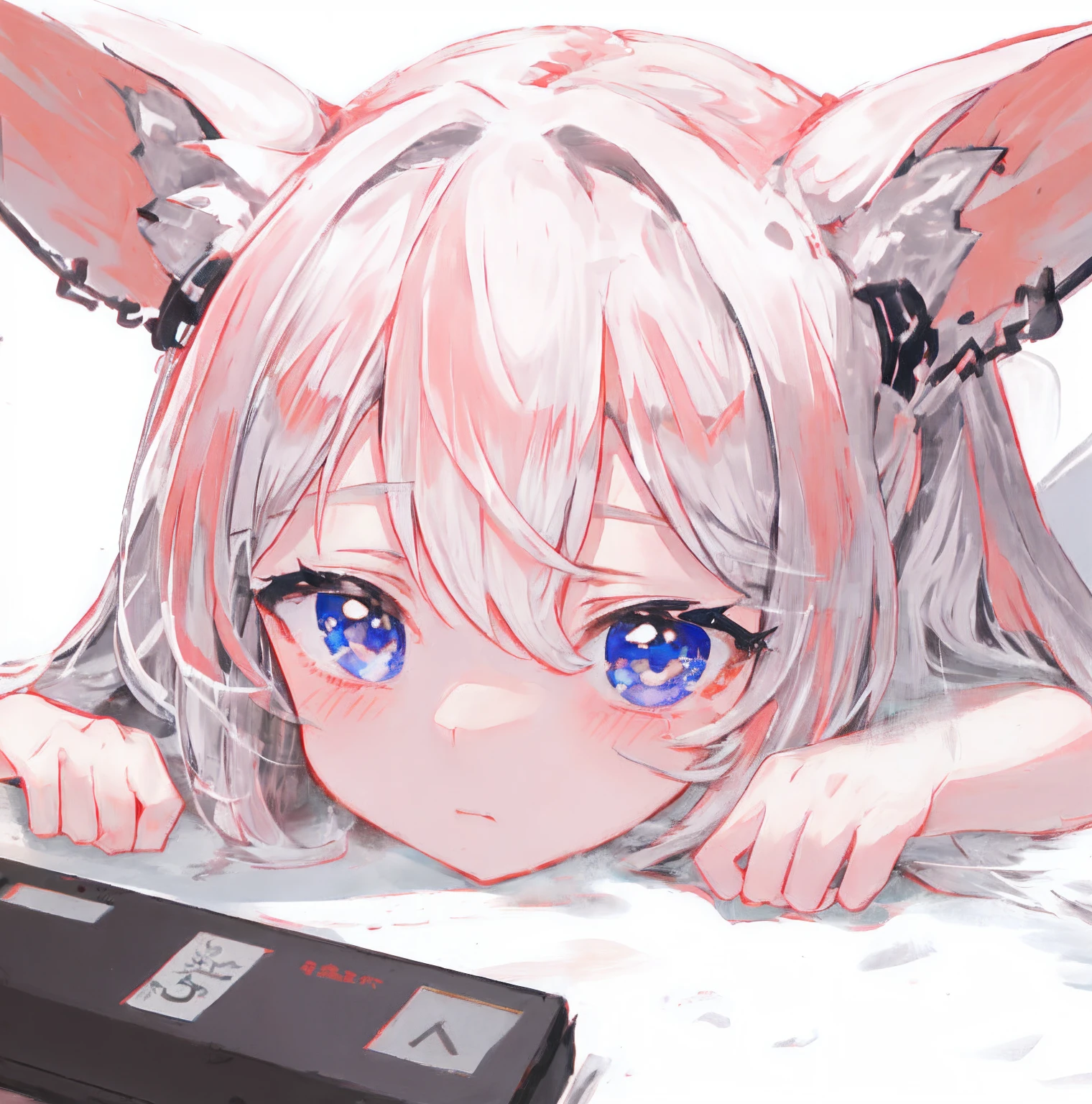 Ears removed，Change the hair color to silvery-white，The pupil is replaced by blue，Change gender to male