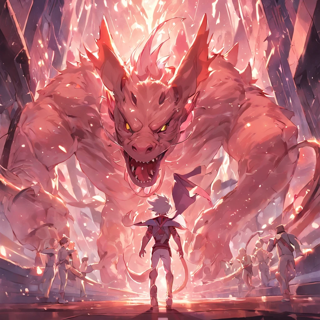 Rat Man, Pig people, Dragon Man、Run fast together in a space-time tunnel, All wearing human armor