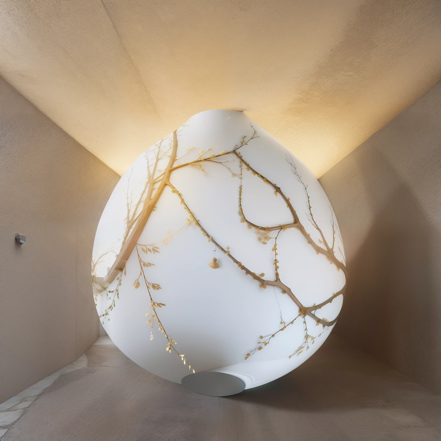 Nordic modern simple light luxury courtyard indoor and outdoor scene
