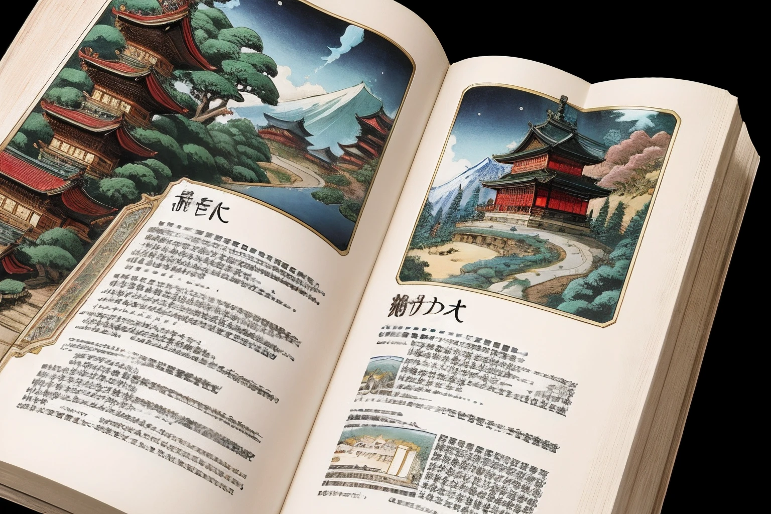 High quality, in the edo era、Book of prophecy、animations, landscape