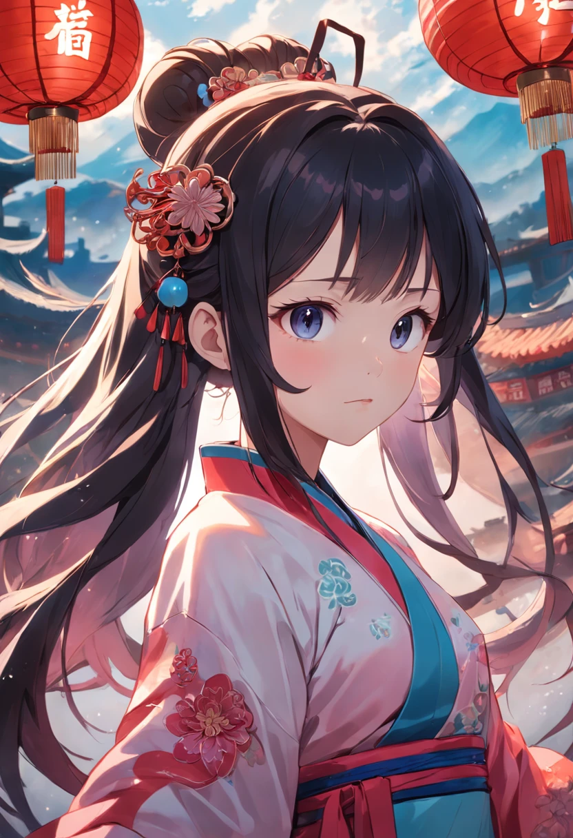 China-style，Two-dimensional girl，Beautiful Chinese hair accessories