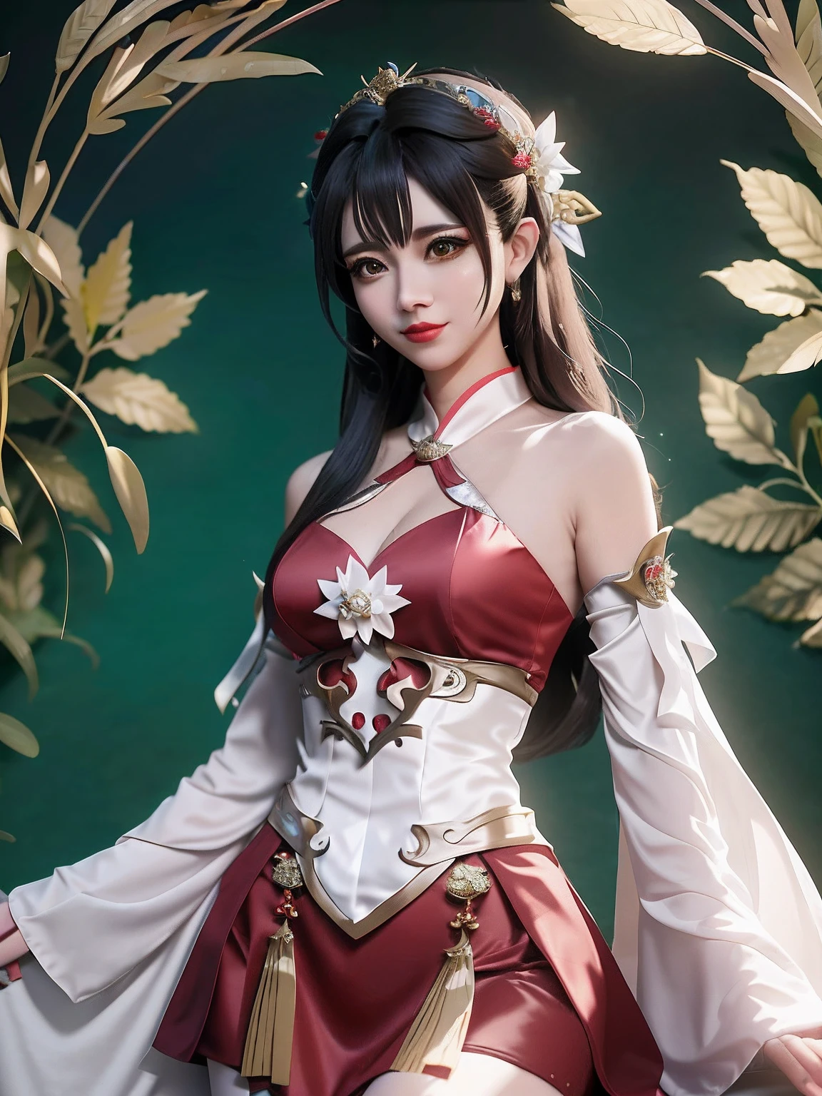 araffe dressed in a cosplay costume posing for a picture, Anime girl cosplay, Anime cosplay, Anime goddess, Gorgeous Role Play, Keqing from Genshin Impact, full-body xianxia, zhongli from genshin impact, a beautiful fantasy empress, bian lian, beautiful and elegant elf queen, alluring elf princess knight, White Hanfu, cosplay