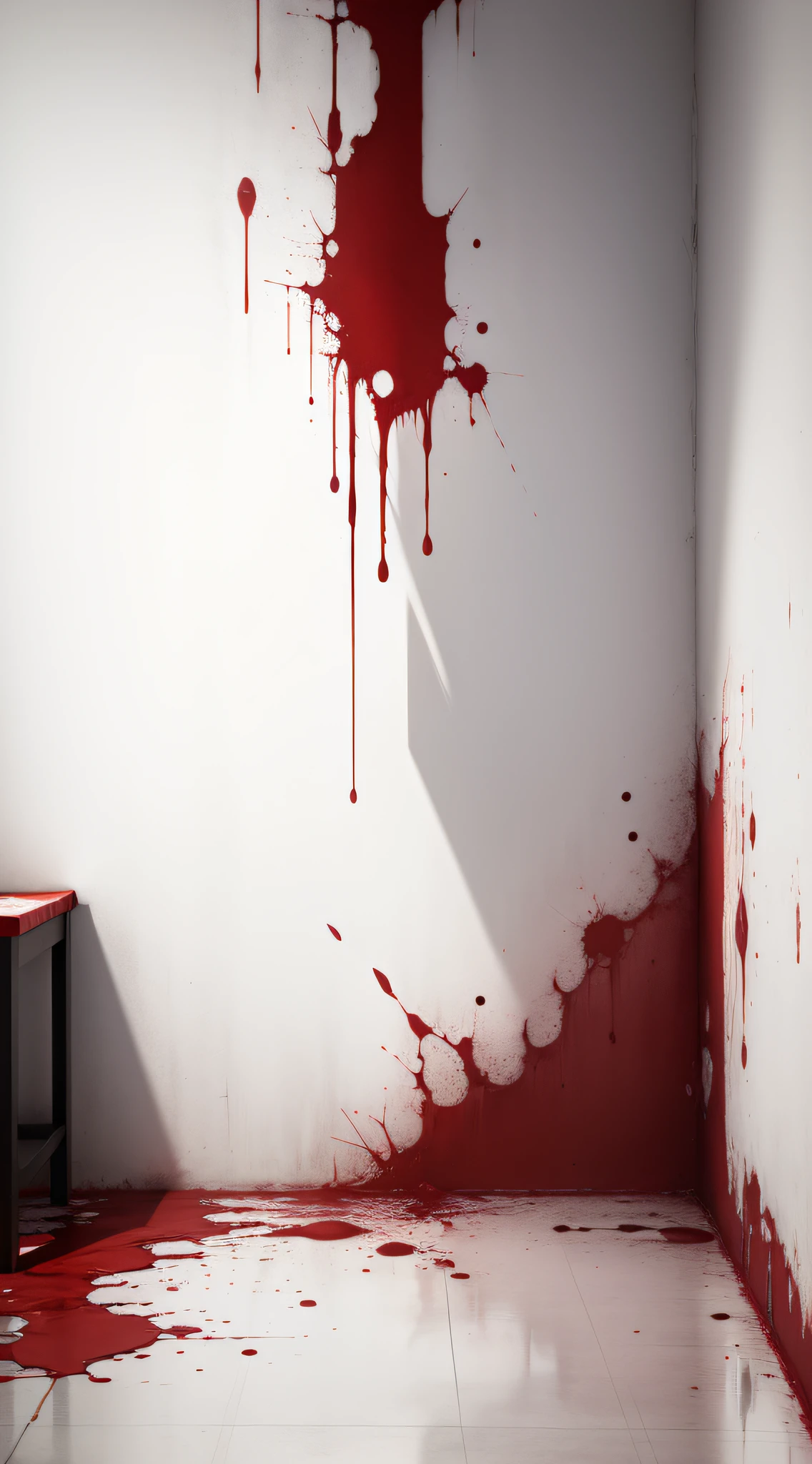 BLOOD ON WHITE WALL
