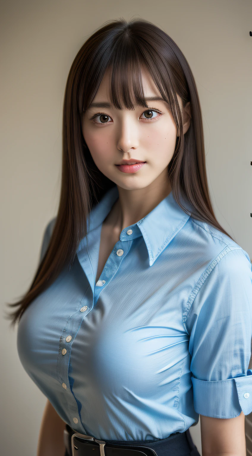 (Best Quality,in 8K,nffsw:1.2),(cute Japanese girls),(Huge breasts:1.25),(Collared shirt)