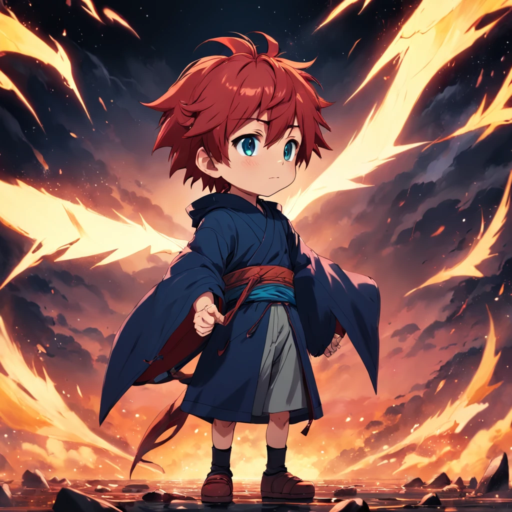 cute, red hair, boy, ???, boy dragon