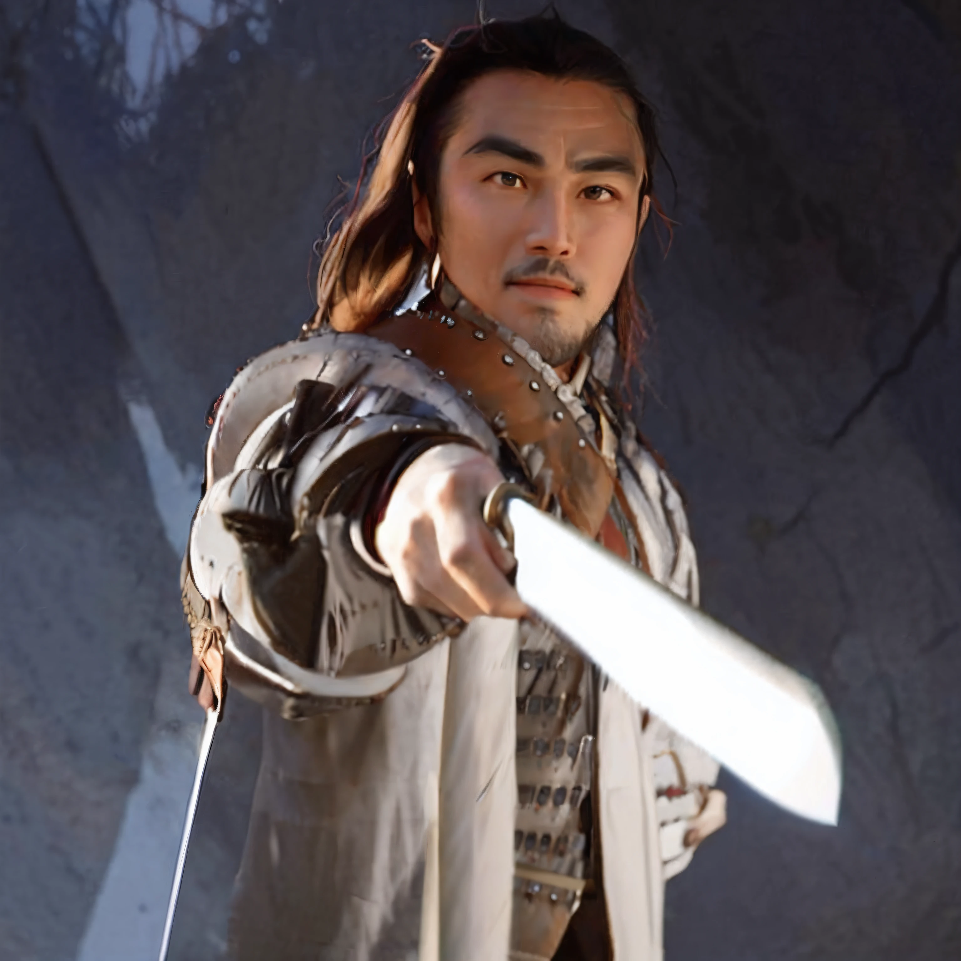 There was a man with a knife in his hand, jiang sword, Inspired by Extraordinary Excellence, wielding kunai, pan ren wei, wielding a keris sword, with large sword, Holding An Sword, Wielding two swords, Wielding two daggers, feng shu, wielding a sword, Armed with two swords, hua cheng, inspired by Li Kan, holdingsword，Fairy wind