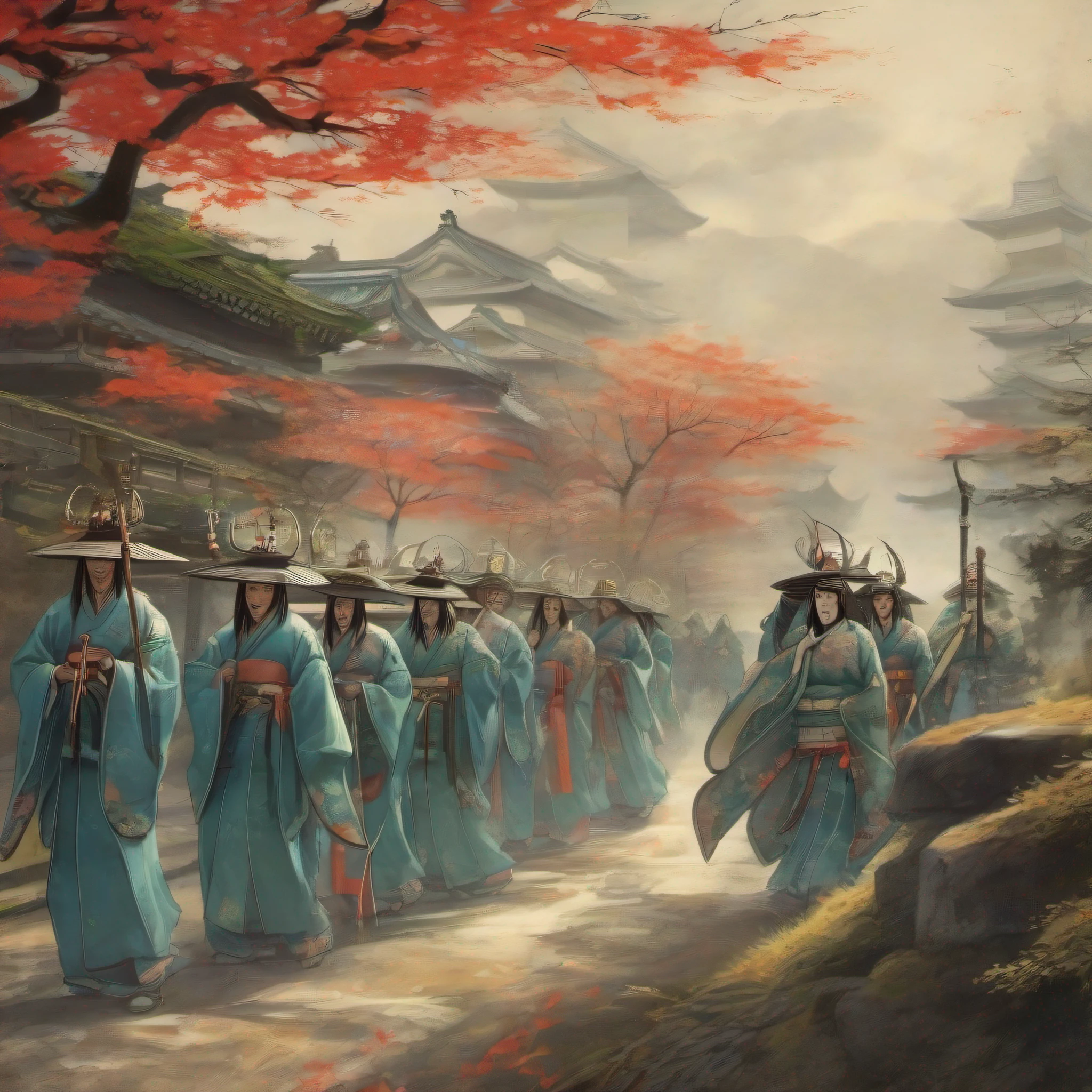 Procession of Japanese phantoms called HYAKKI YAKOU