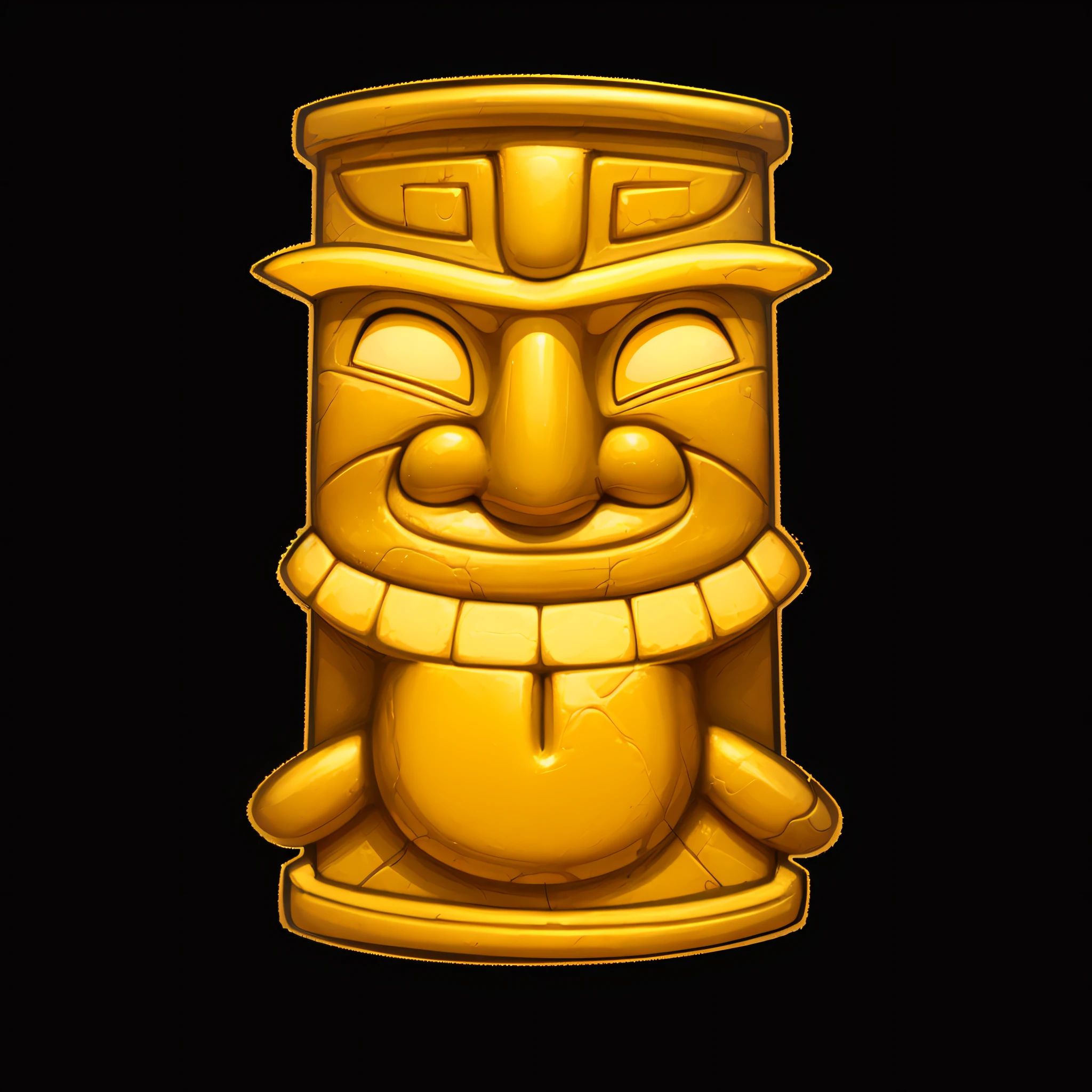 （golden colored:0.8），（amarelo:0.2），（Color:0.3），frame，mayan style，Hawaiian Nation，gameicon，highest masterpiece，high qulity