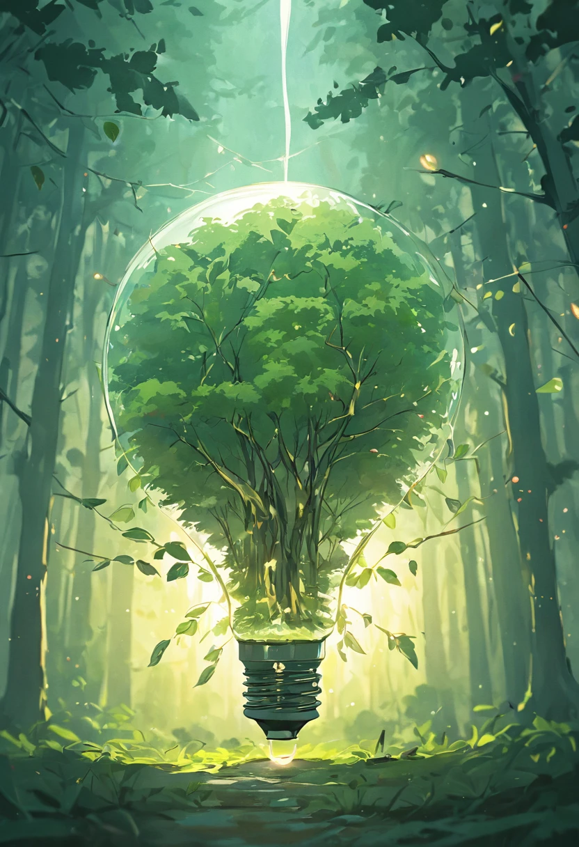 Light bulbs with trees, lightbulb, Ambient, lightbulb, photo manipulation, Detailed concept photos, green energy, creative photoshop, Aeroichten, amazing photo, Nice picture, artsy photography, Beautiful pictures, environmentart, Von Derek Zabroki, Beautiful image, Natural soft light, von Arthur Tarofsky, sustainability