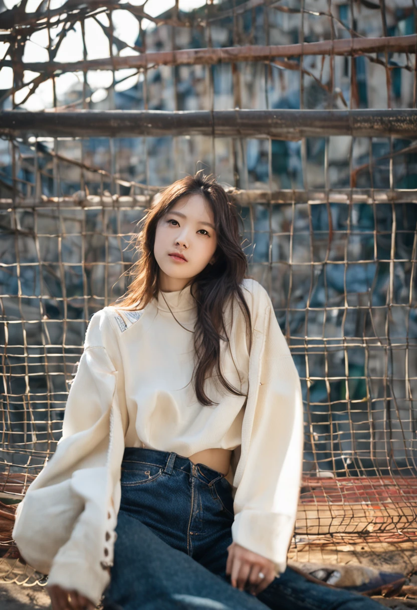 (Photo by Canon EOS R6, 85 mm, 1/1250, f/2.0, ISO 400)、extra detailed body、extra detailed face、best qualtiy:1.2)、femele、looking at viewert、(denim pant)、(Random background:1.4)、full body Esbian、Precise proportions、(Japan person model)、18 year old girl、Slim model、Curta、The hairstyle is random、long leges、little ass、鎖骨、hason、double weave、A Japanese lady、Beautiful and delicate face、White skin of the、real looking skin、(详细的脸)、Well-shaped round face、pores、超A high resolution、Parameters Best quality、tmasterpiece、(hentail realism:2.0)、detaileds、skin detailed、The hairstyle is random、beautidful eyes、An Asian girl、MuCoi、Beautiful fece、Studio lighting、(((teaxs)))、Natural abs、bare shoulders、oval-face、二重まぶた、The eyes are in the center、独奏、((Thin natural pink areola))、Delicate and sexy(鎖骨:1.3)、(shiny skins:0.8)、(tmasterpiece:1.4)、(top-quality:1.4)、Natural(Perfect breasts,good shape:1.25)、shiny lip、(sfv)、(One on one breast)、((Colossal tits))、((Small areolas))、(((One leg up)))、((an ultra-Small Face))、((pubick hair))