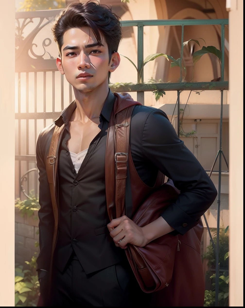 Chang background realy face handsome boy ultra realy face