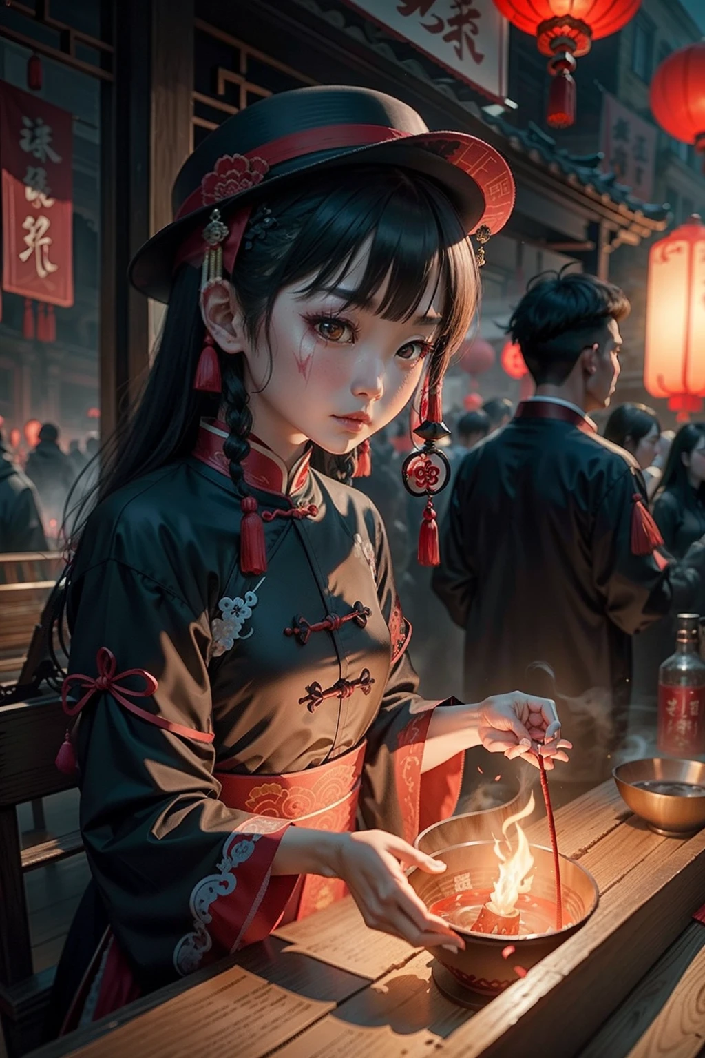 Chinese Ghost Festival,Middle Metaverse,The mysterious aura of ghosts,ghost,Gloomy,hell