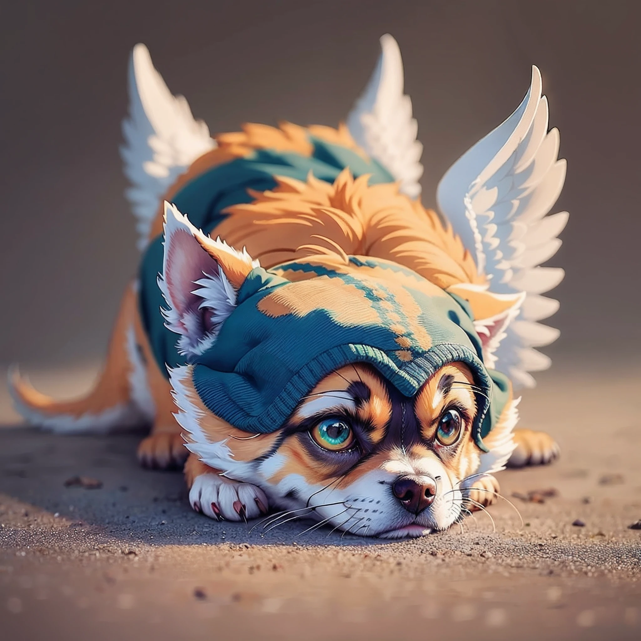 Qualidade Superior, best quality, High-quality illustrations, master part, super high resolution, mother2 mapa(angelic bonito 1girl, Kemono, foco solo)(antro peludo)(corpo peludo, dog facial features, dog body features)(pelo corporal muito detalhado), Pixel Art, Pontos, vista trimestral, isometric vision,