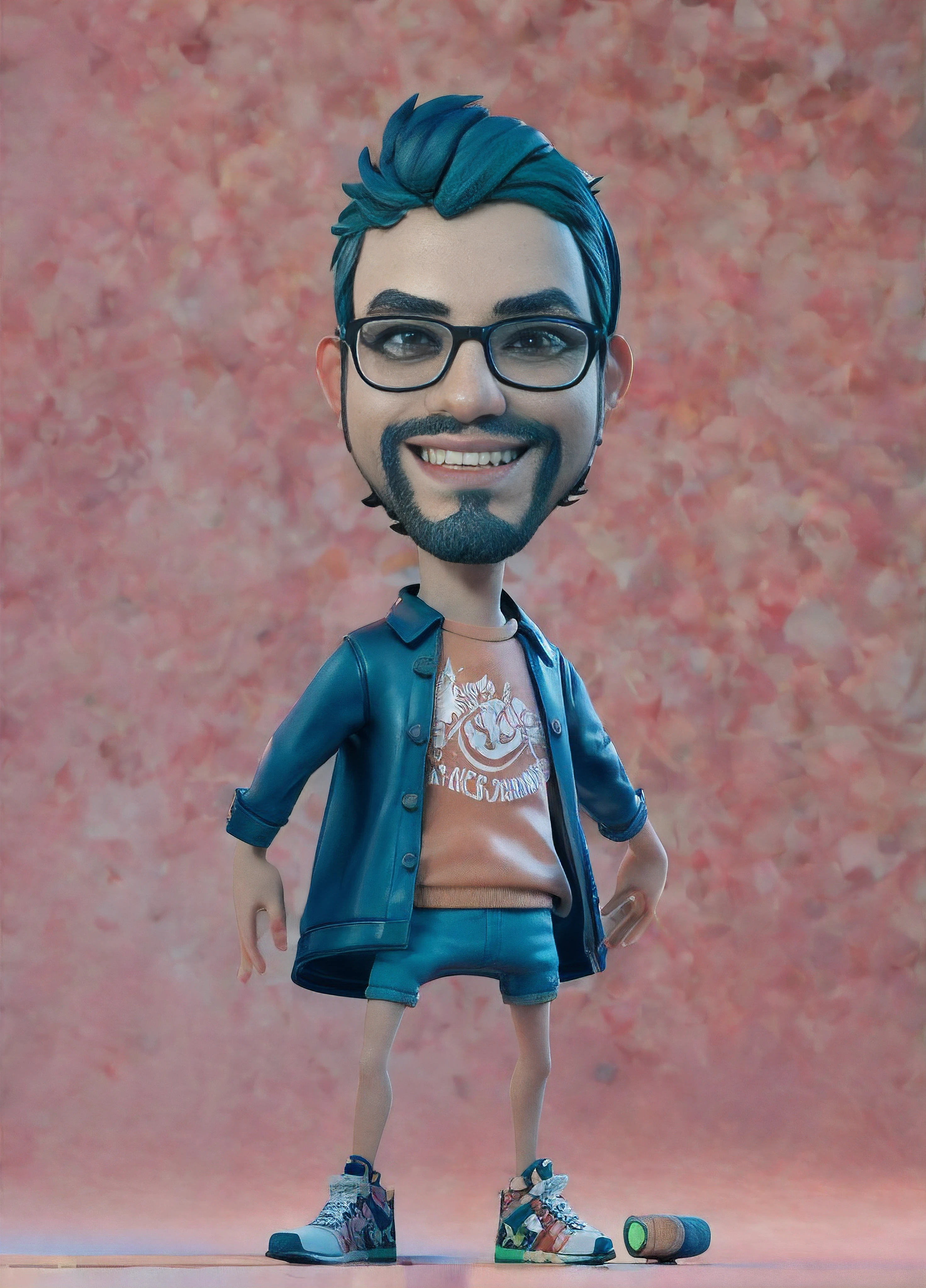 Cartoon man with beard and glasses on a skateboard, 3 d demo carretel avatar, Personagem 3D, Personagem 3D, Artista 3D, charicatura, estilo caricatura, 3 d character render, Personagem altamente detalhado, para alugar artista 3d, caricature illustration, toon rendering, 3 d illustration, 3 d illustration, Personagem 3d realista, 3 d render stylized