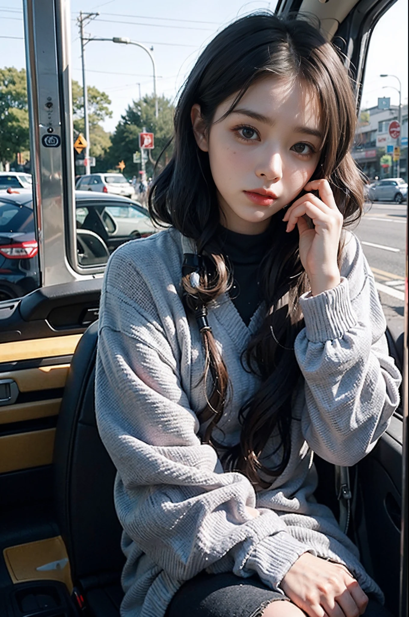 The traffic is irregular | Virtual streams,《tentaculata,Tentacles get into the car,Tentacle biological invasion》,public transit,female android