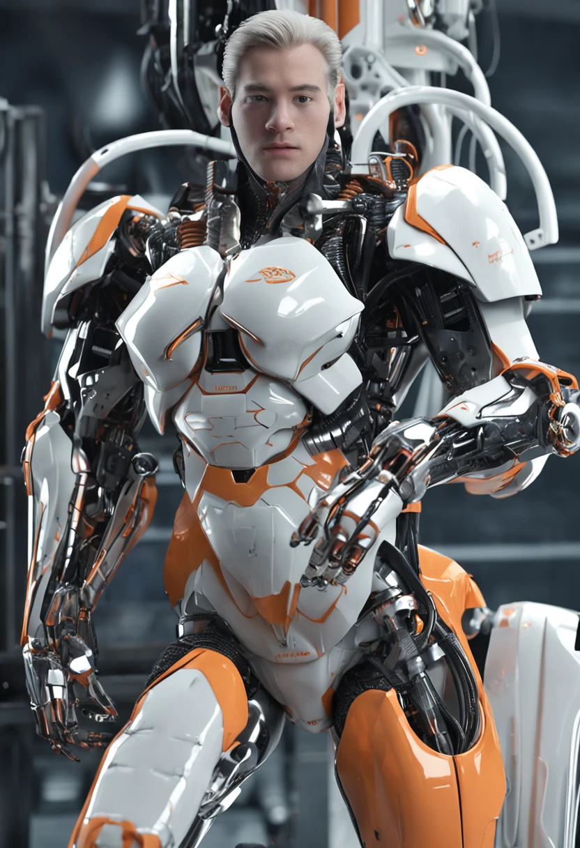 ((strapped into a futuristic stainless steel sex machine)), large insertion deep into his ass ((sex machine fucks and probes his ass)), ((anal sex)) natural penis, kpop (1boy), a cute boy, eighteen years old, short messy colourful hair, nude, intricate details, hyper-detailed, highly detailed face, ((hyper-sharp focus)), masterpiece, big pouty lips, shirtless, slender fit body, ((cute round perky bum)), perky bum, butt lift, veiny slender muscles, sitting in sex machine, ((anal probing)), look of pain and pleasure on his face, tears from eyes, ((tense body muscles)), ((nude)), (veiny body, vascularity), BDSM, tied down