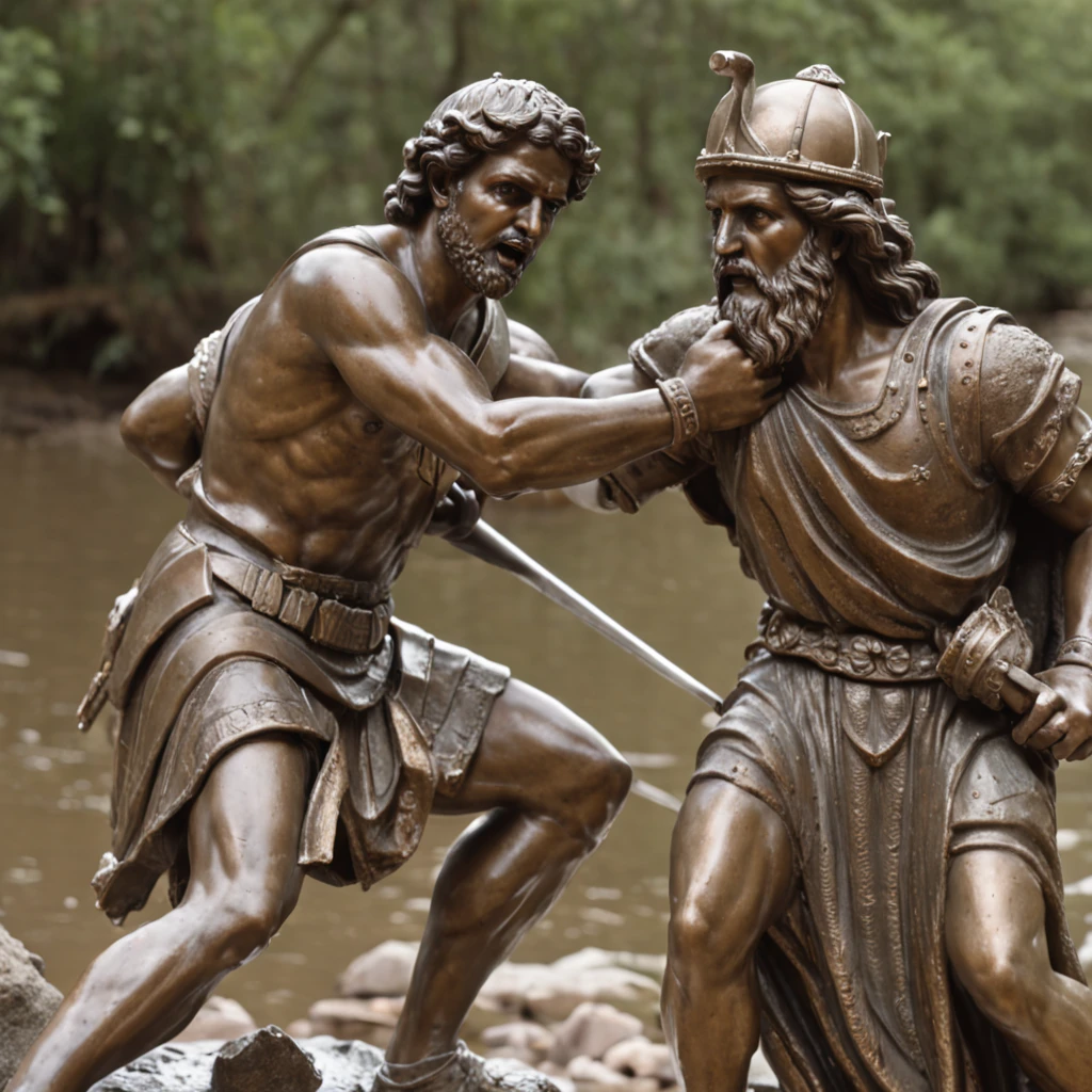 (human Hercules castrates horse Nessus)