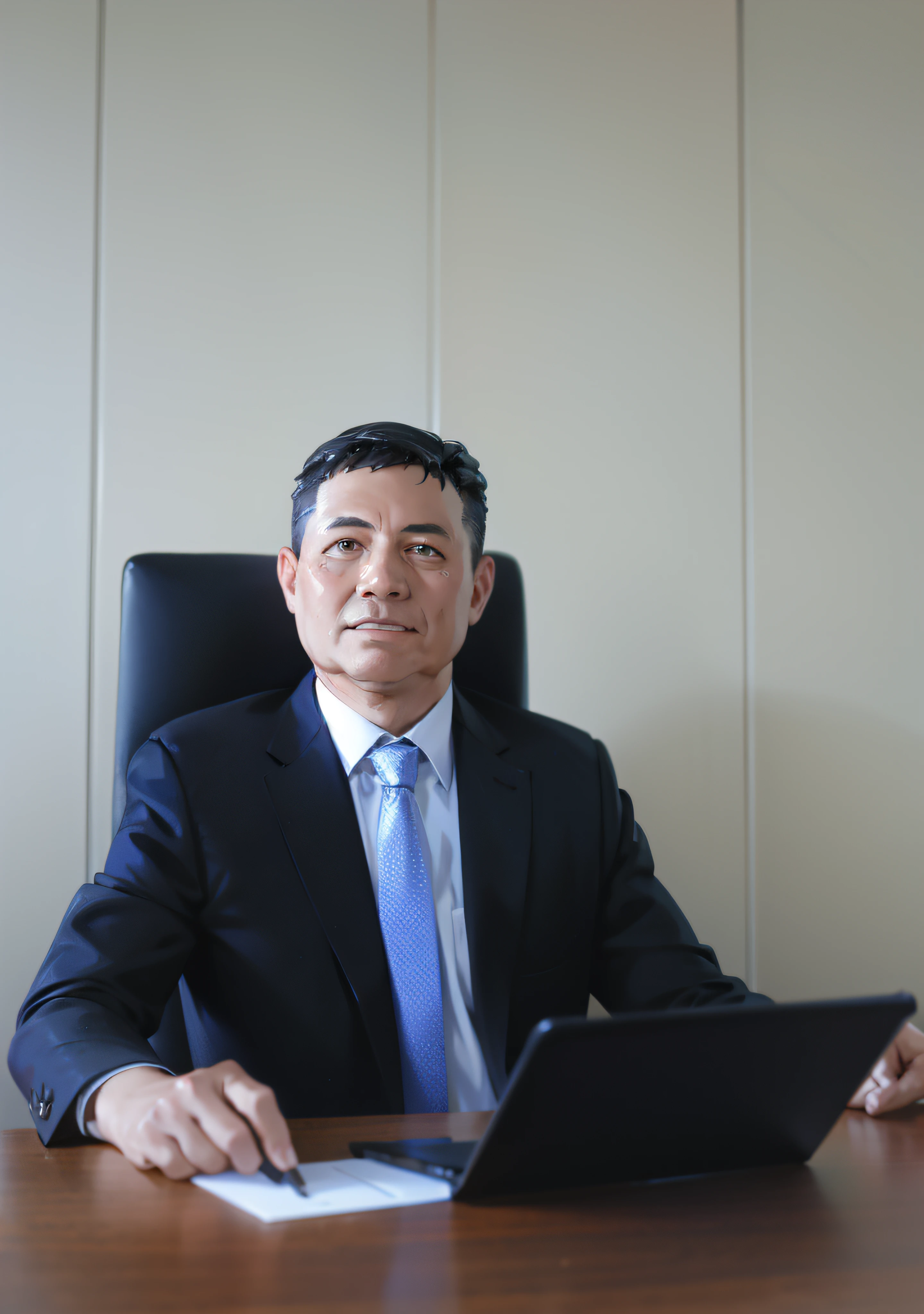 Arafad image of a man in suit and tie, white background, standing,
